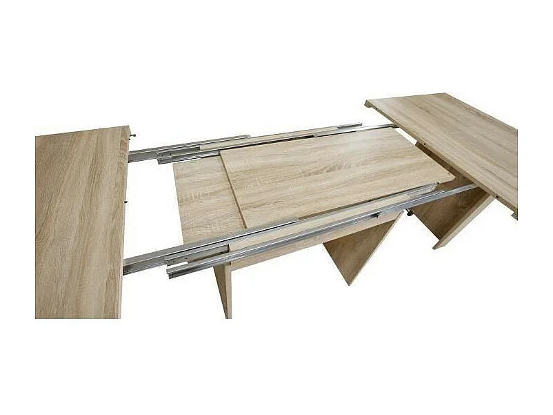 Table à manger extensible de 6 à 12 personnes style contemporain chêne Sonoma - DINING - 140-273 x 90 cm