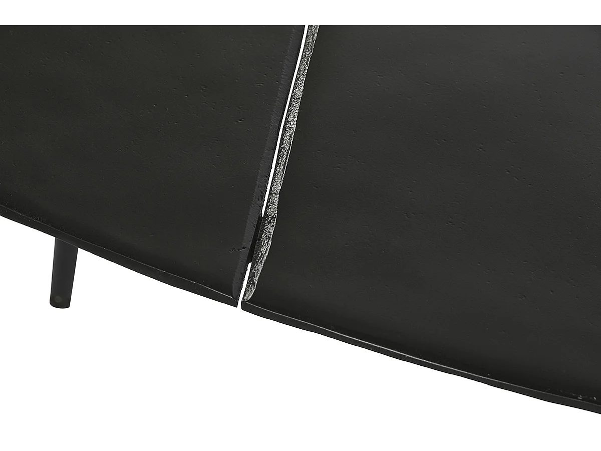 Set de 2 tables d'appoints en aluminium coloris noir, doré