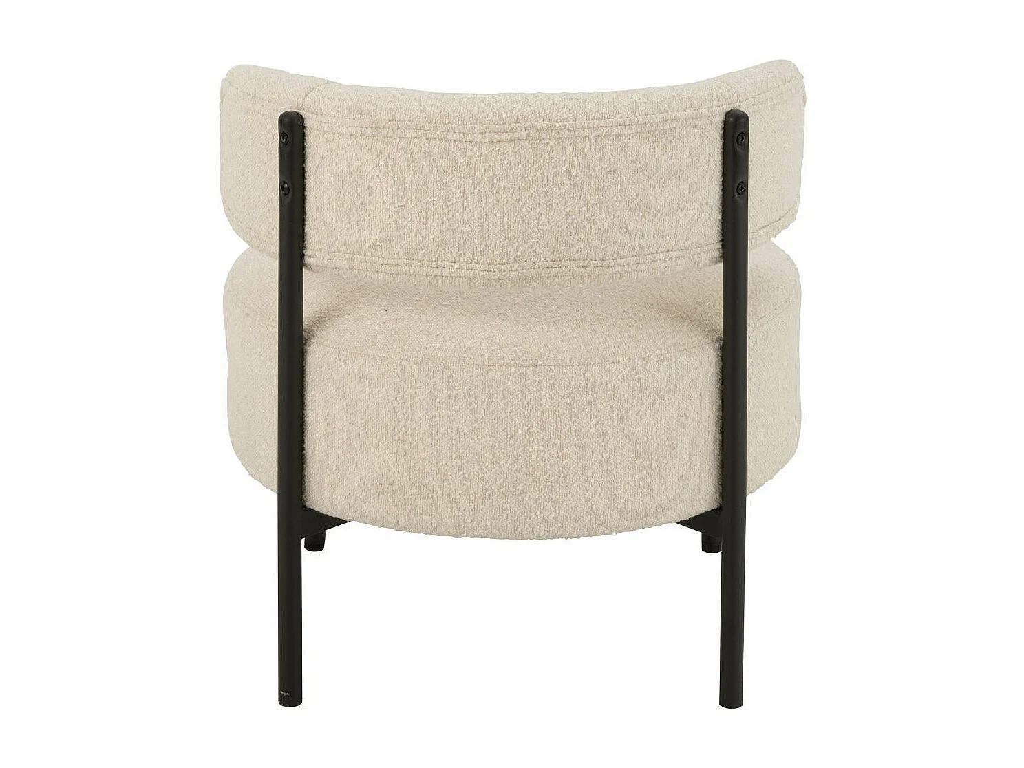 Fauteuil lounge en métal noir et bouclette - GERDA