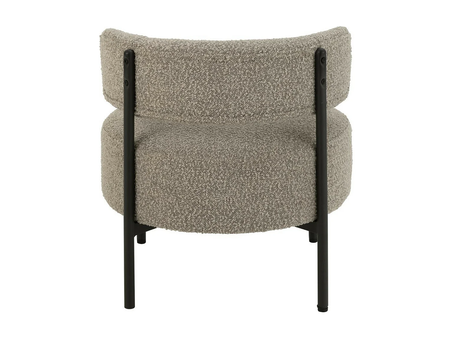 Fauteuil lounge en métal noir et bouclette - GERDA