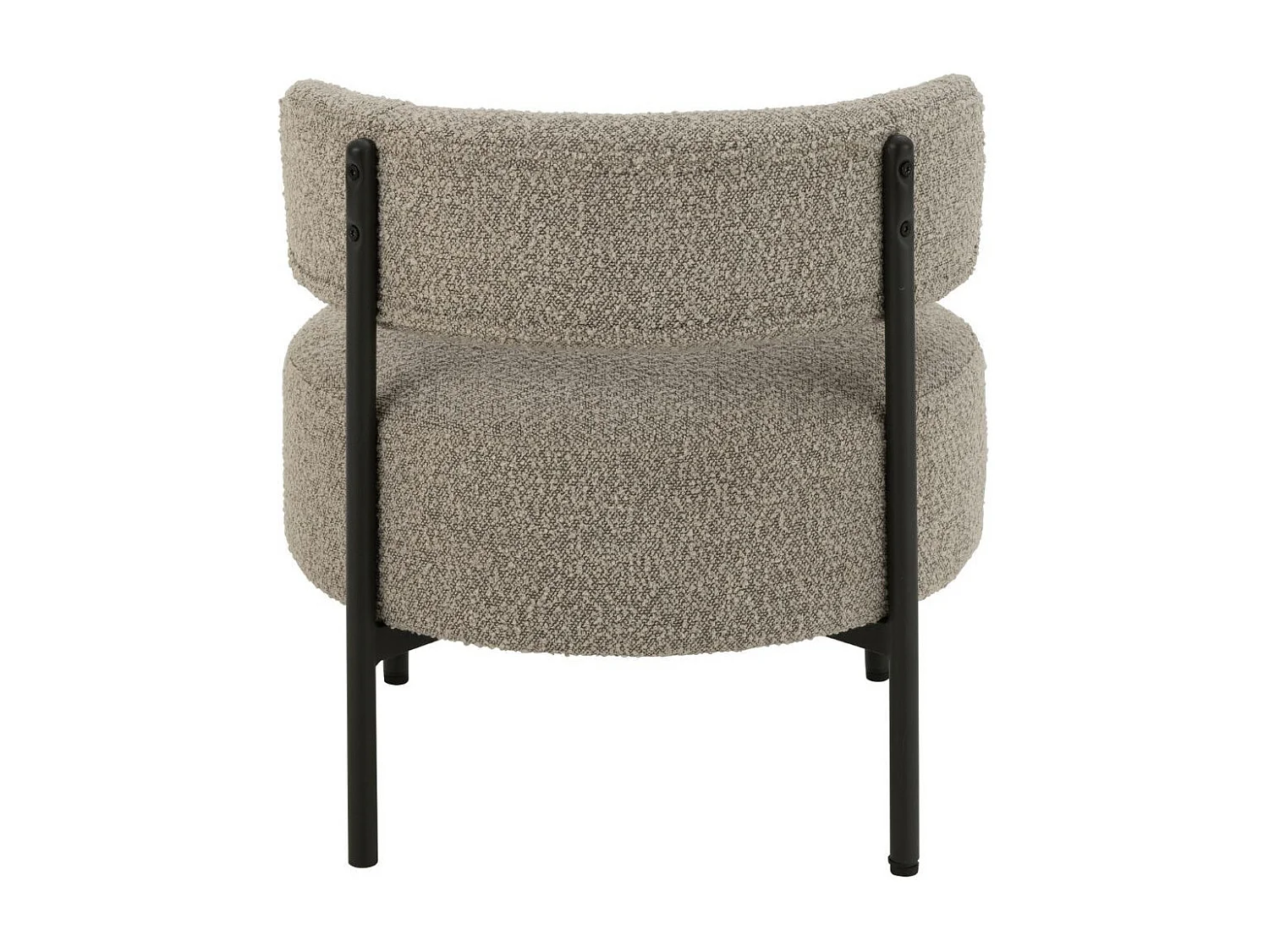 Fauteuil lounge en métal noir et bouclette - GERDA