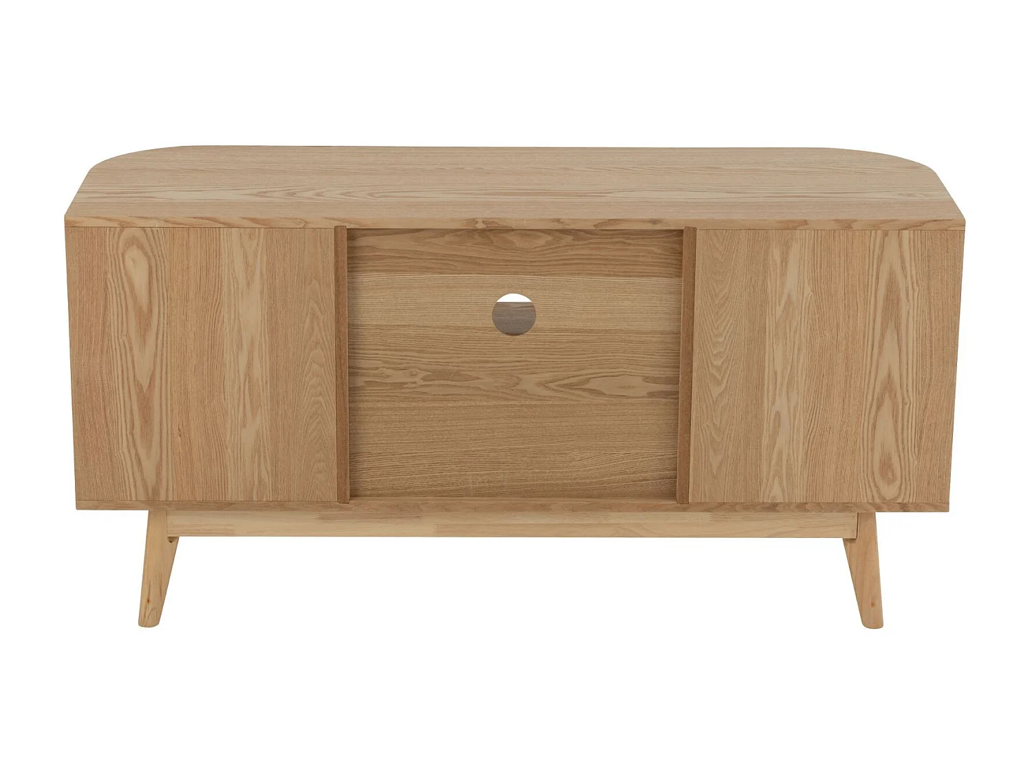 Meuble TV en bois naturel 2 portes 1 tiroir 1 niche - ORIGAMI