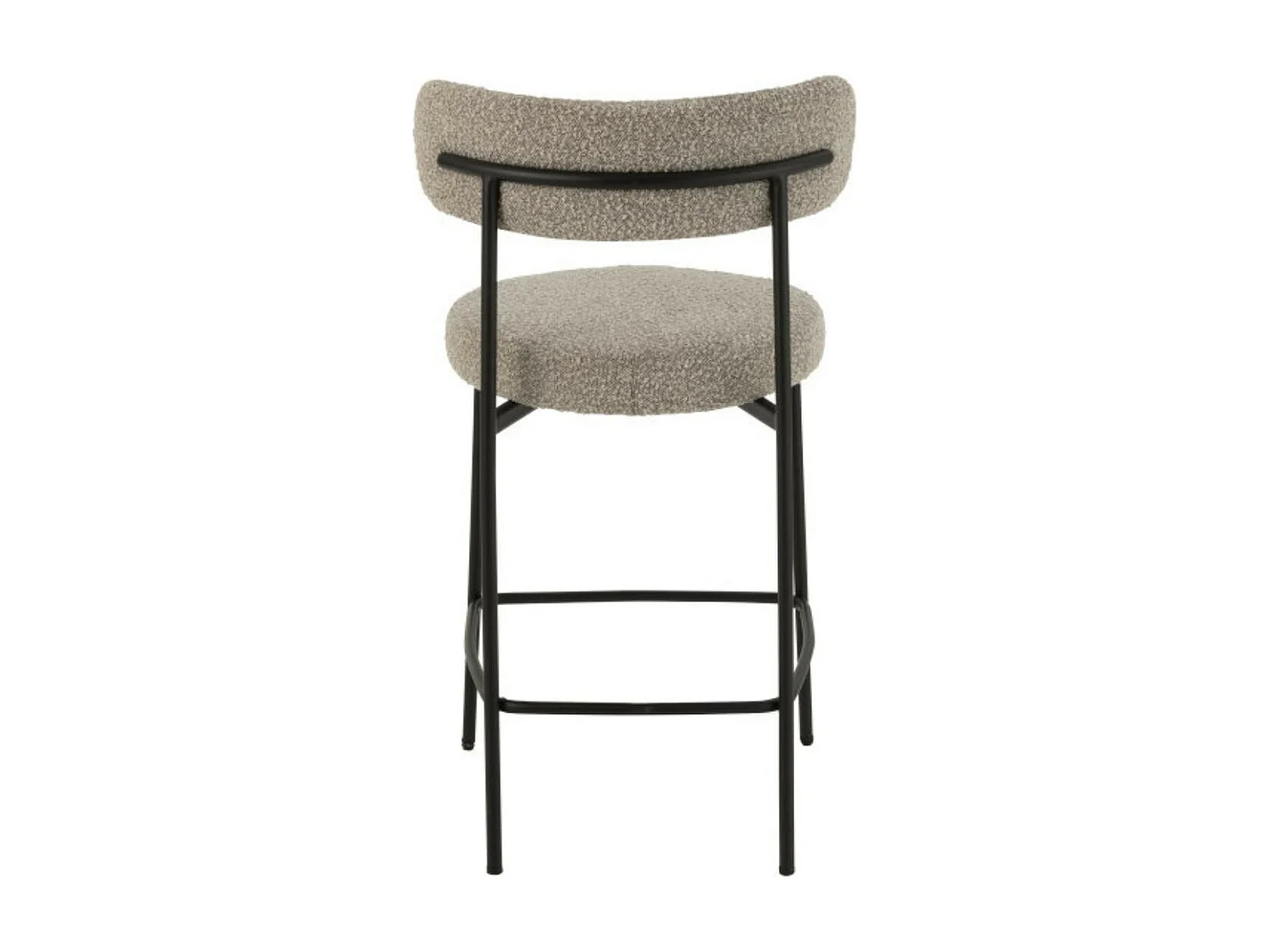 Chaises de bar en métal noir et bouclette (lot de 2) - GERDA