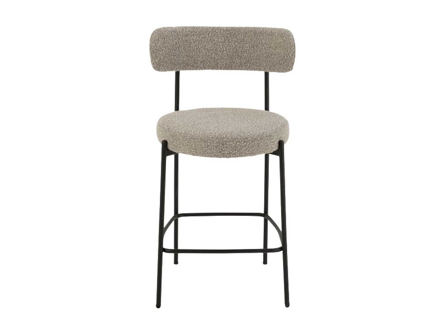 Chaises de bar en métal noir et bouclette (lot de 2) - GERDA