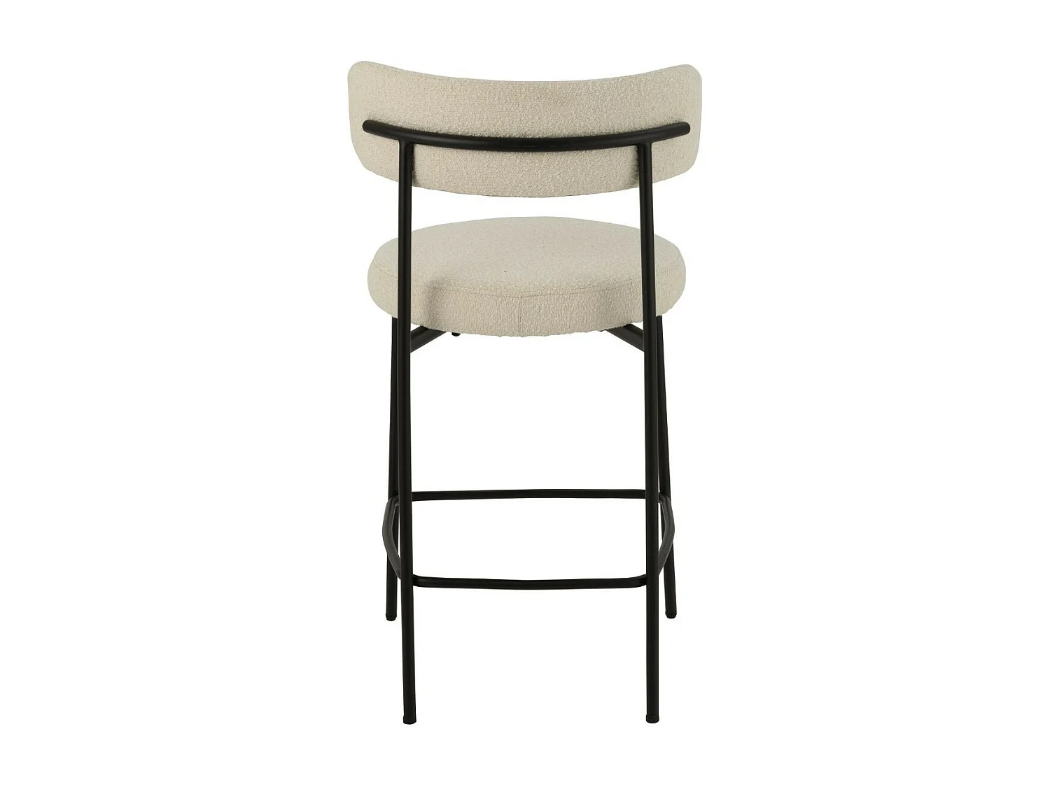 Chaises de bar en métal noir et bouclette (lot de 2) - GERDA