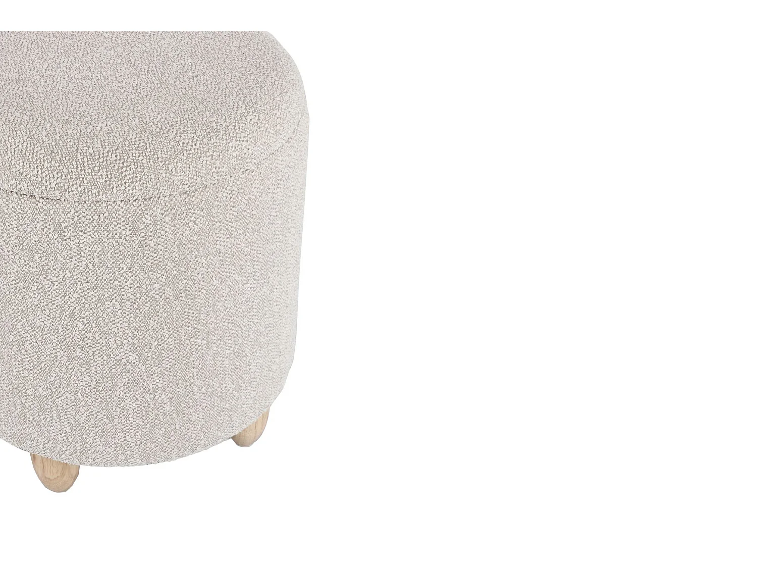 Tabouret pouf avec rangement en tissu bouclé D36 - ZACK