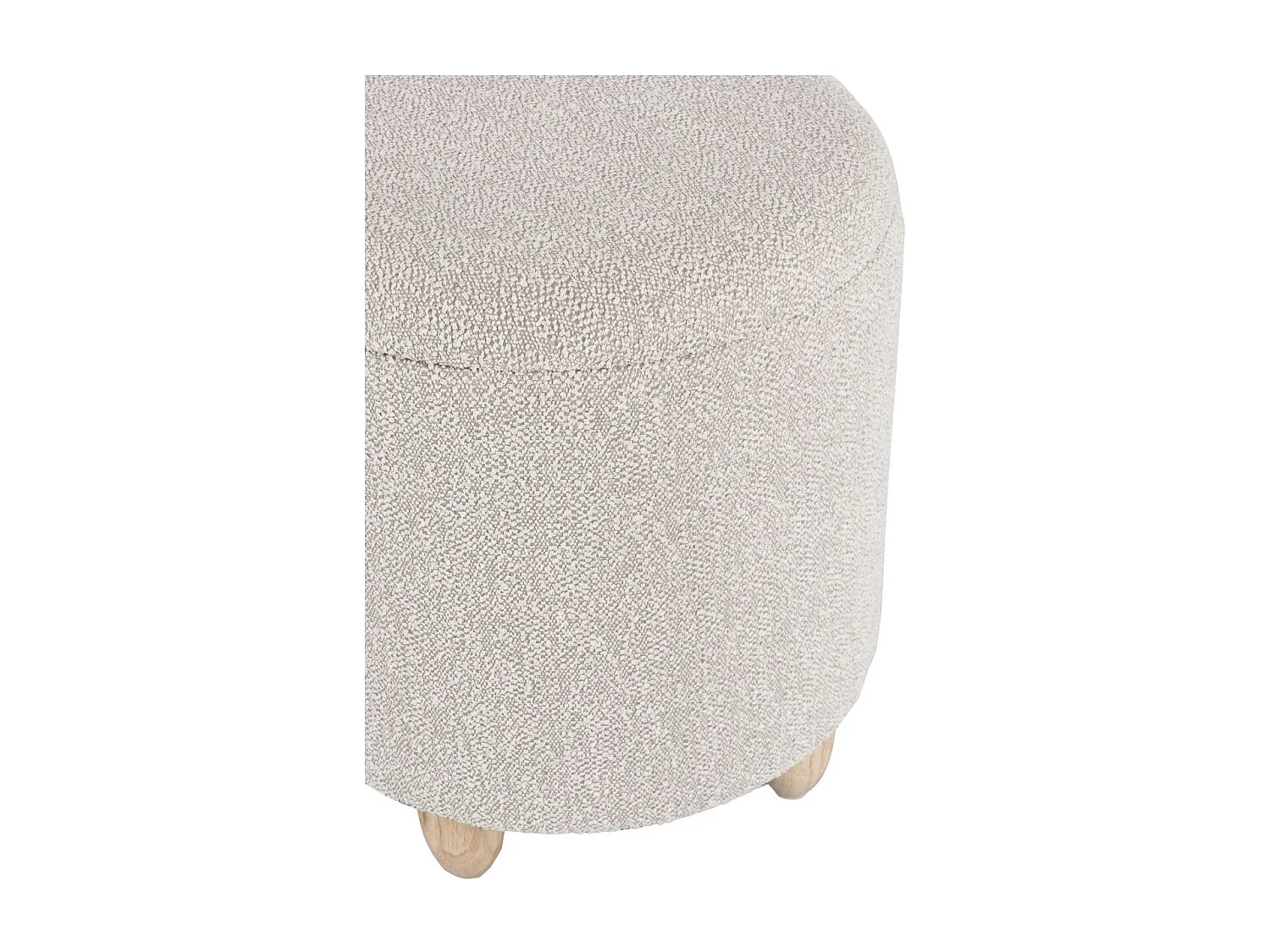 Tabouret pouf avec rangement en tissu bouclé D36 - ZACK
