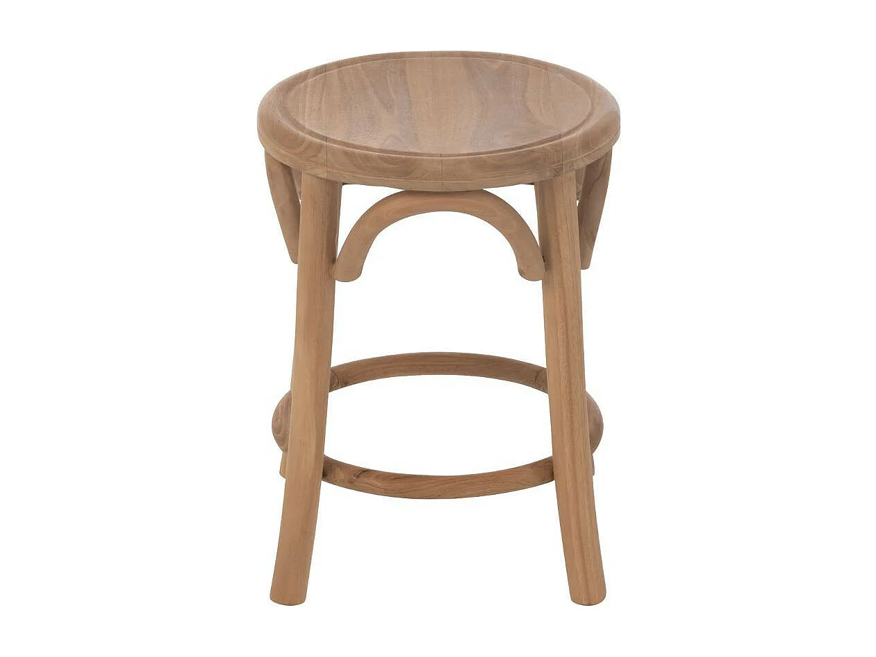 Tabourets rétro en teck naturel (lot de 2) - FRASI