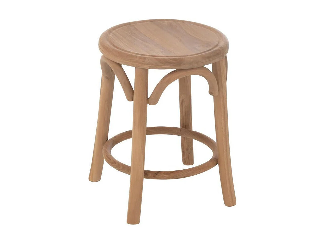 Tabourets rétro en teck naturel (lot de 2) - FRASI