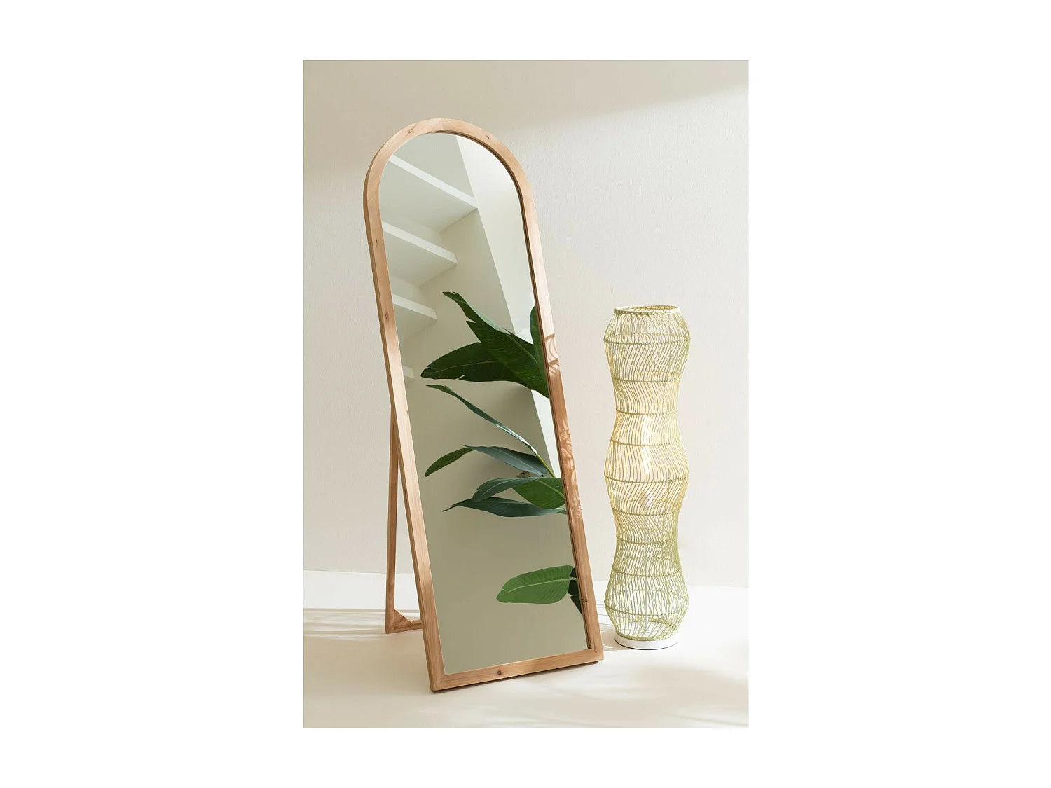Miroir sur pied en bois - MAHE