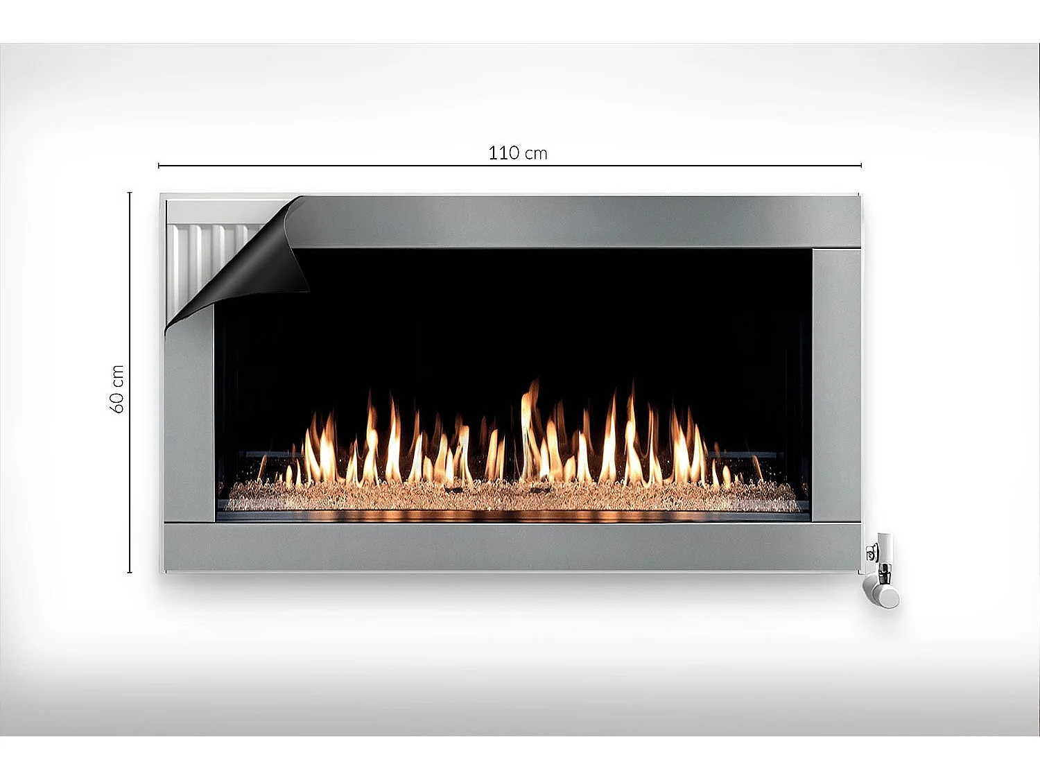 Tapete magnético para radiador - Chimenea - 110x60 cm