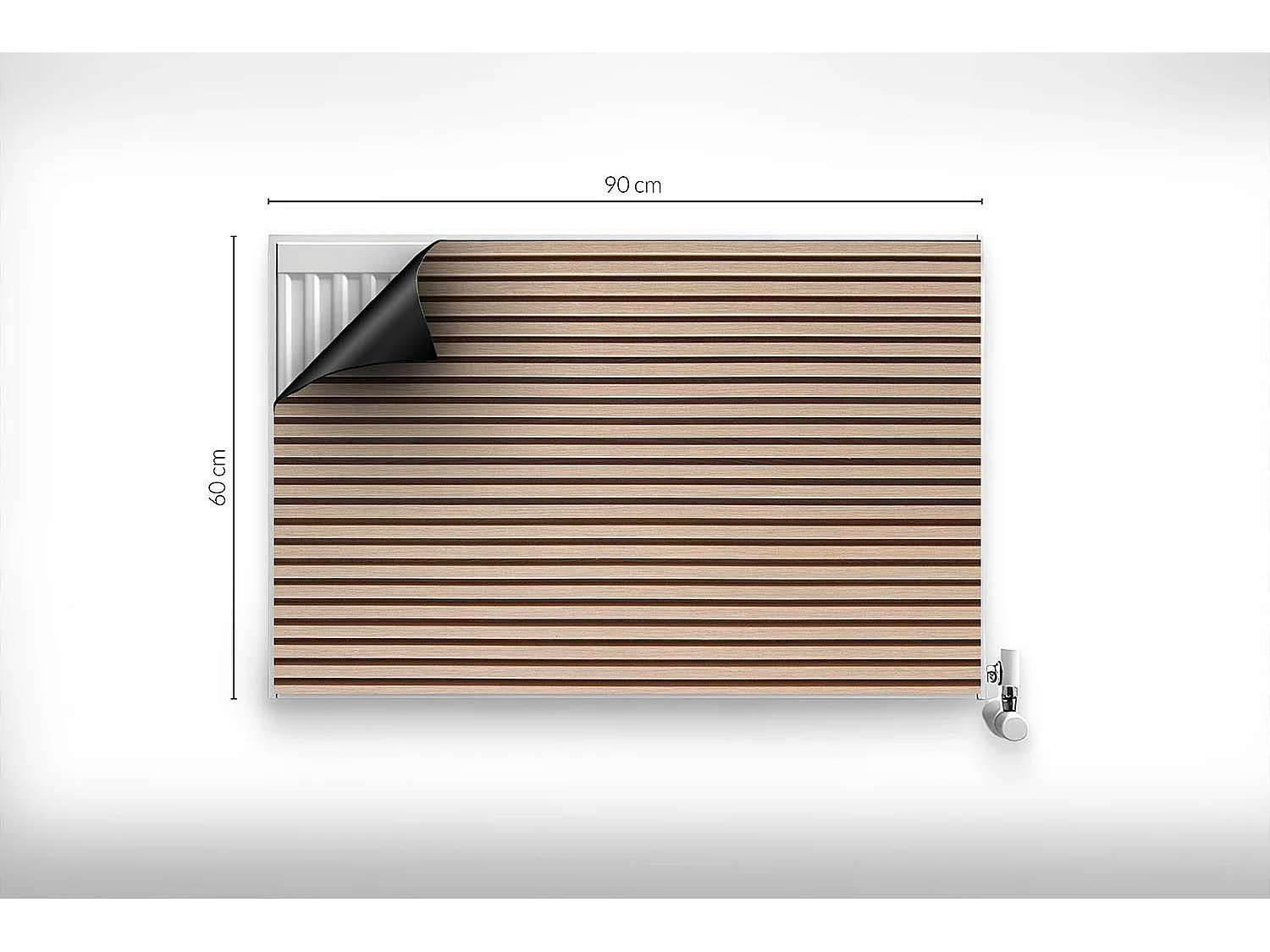 Tapis magnétique pour radiateur - Lattes de niveau - 90x60 cm