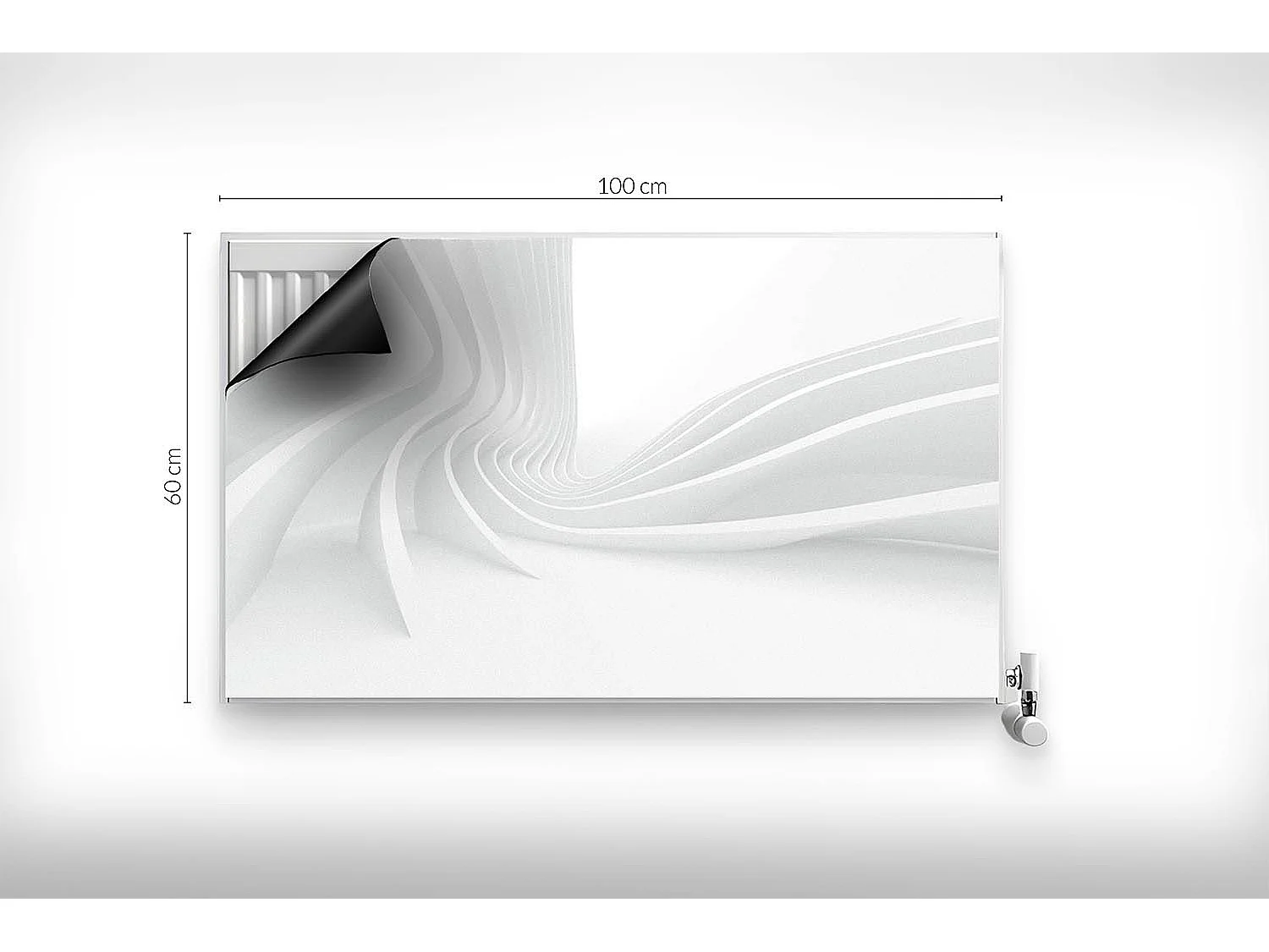 Magnetische mat voor radiator - Geometrische golven - 100x60 cm