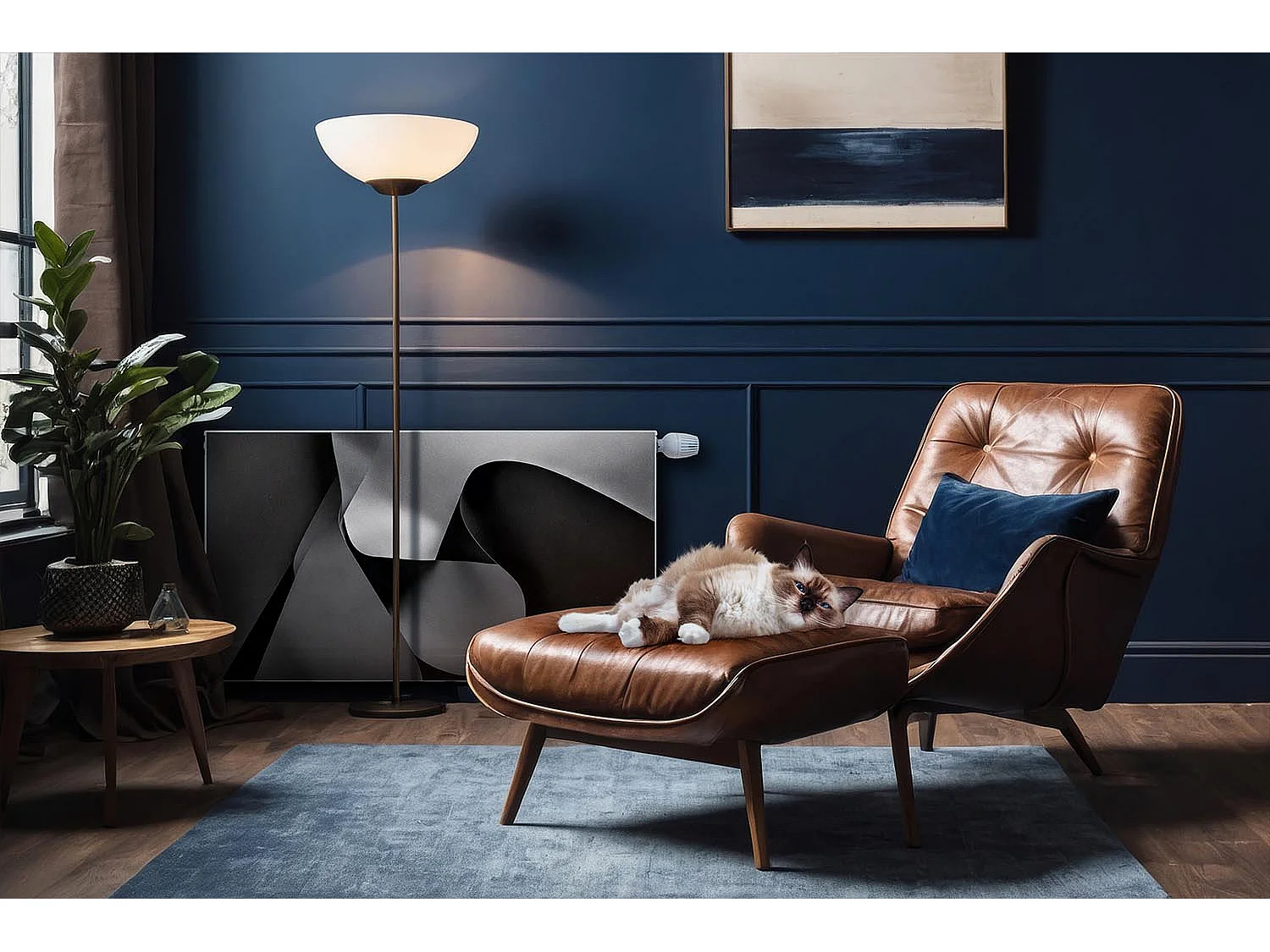 Tapis magnétique pour radiateur - Abstraction géométrique - 100x60 cm