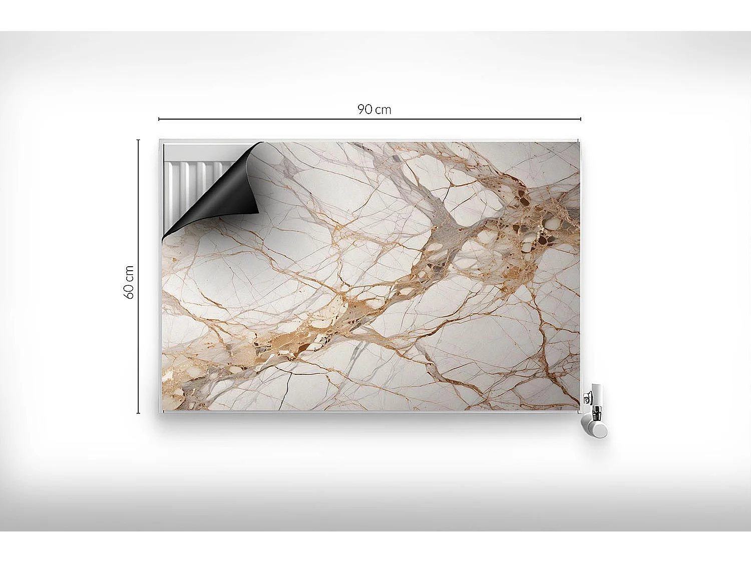 Magnetische Matte für Heizkörper - Marmor - 90x60 cm