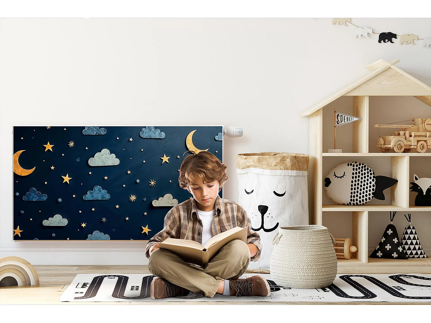 Tapis magnétique pour radiateur - Ciel nocturne - 100x60 cm