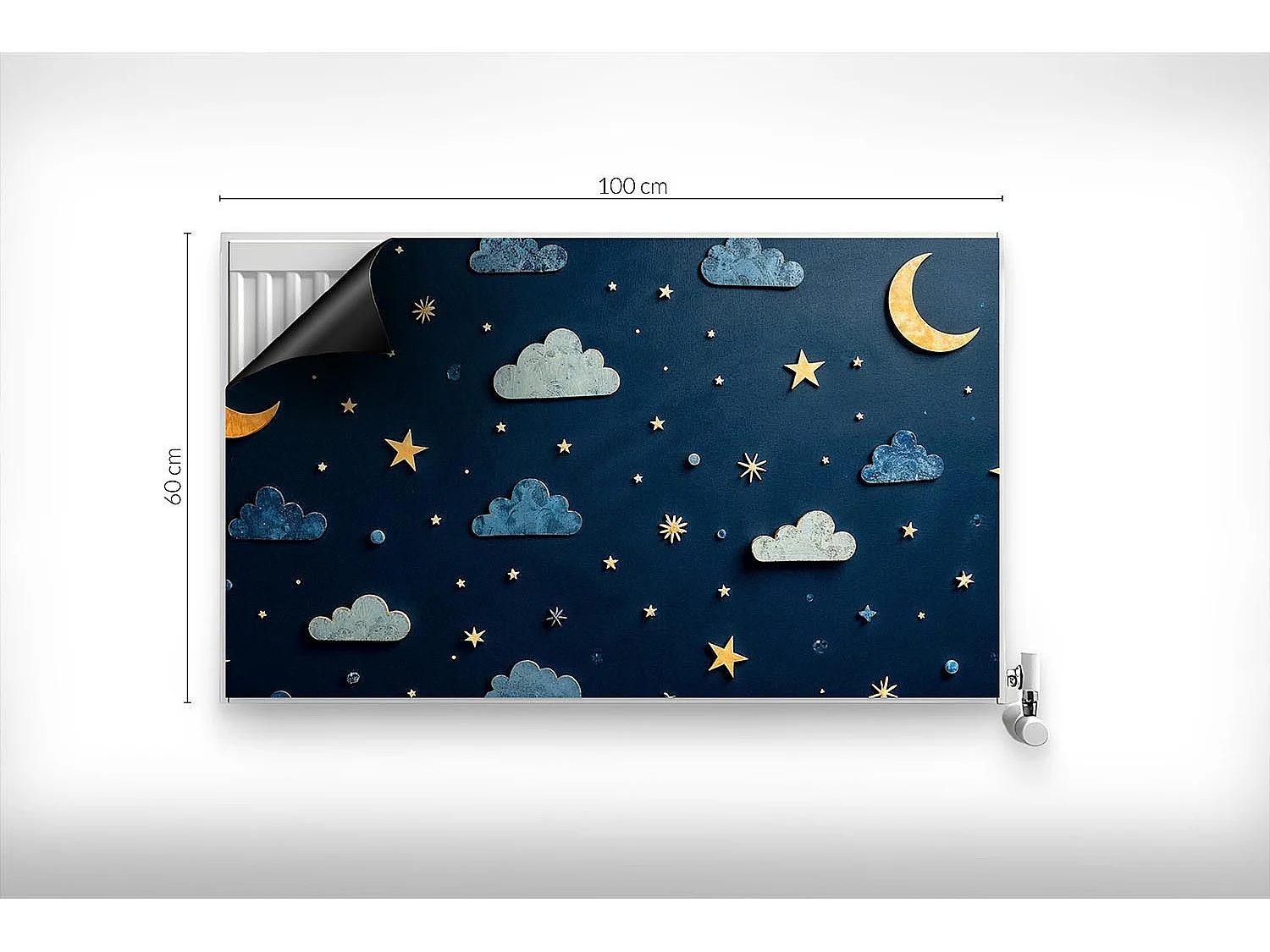 Tapis magnétique pour radiateur - Ciel nocturne - 100x60 cm