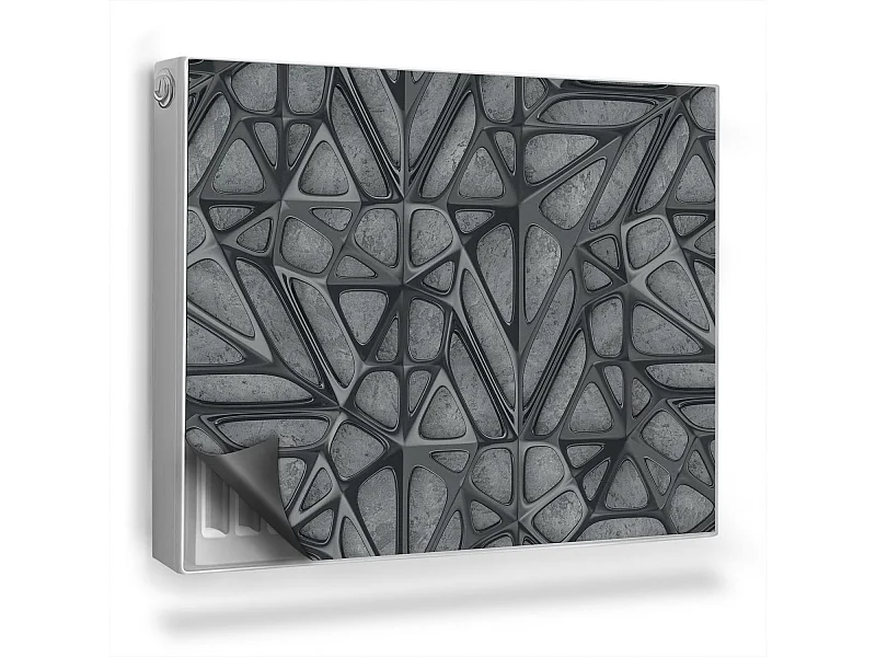 Magnetische Matte für Heizkörper - Metallische Abstraktion - 80x60 cm