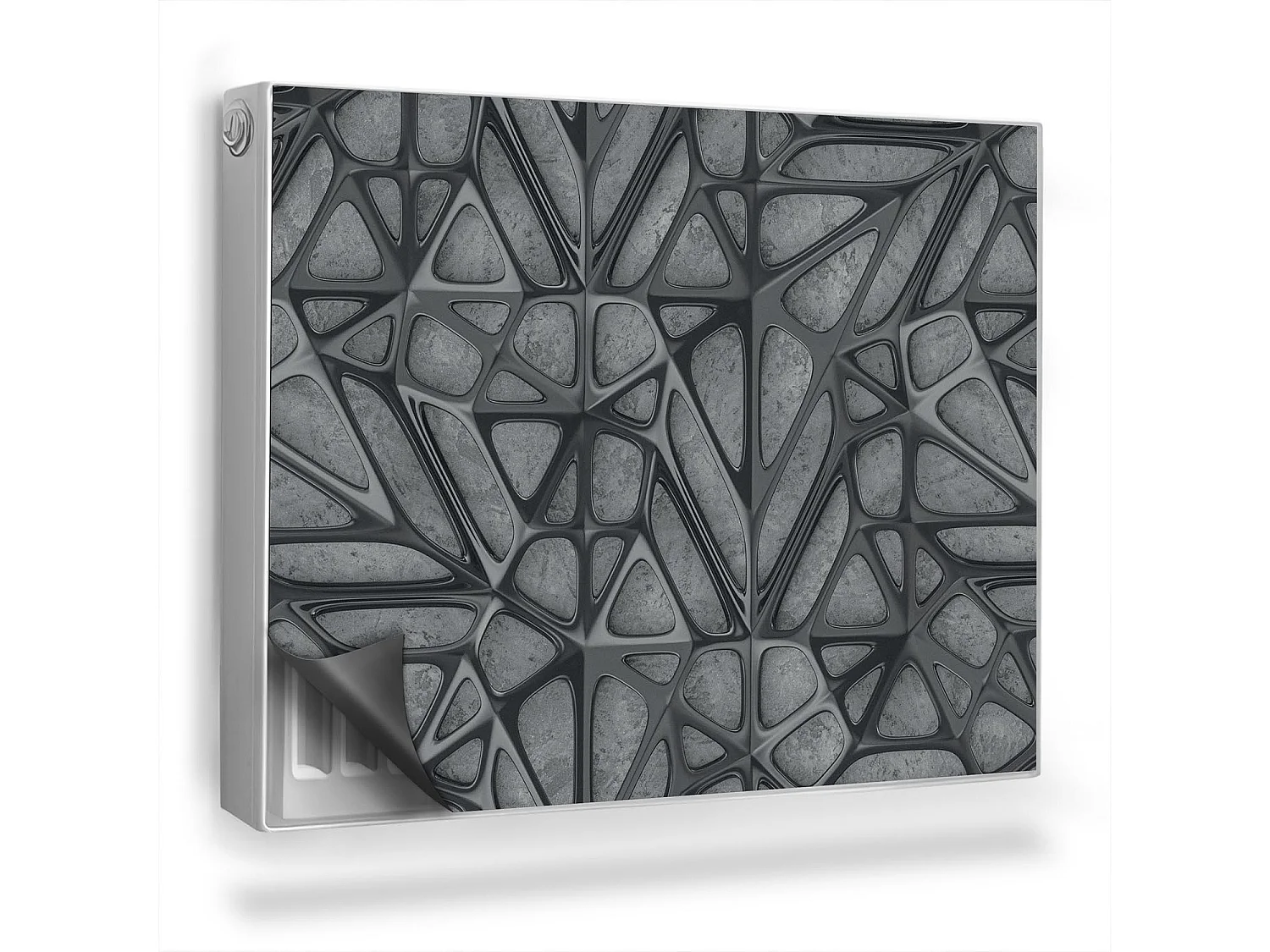 Magnetische Matte für Heizkörper - Metallische Abstraktion - 80x60 cm