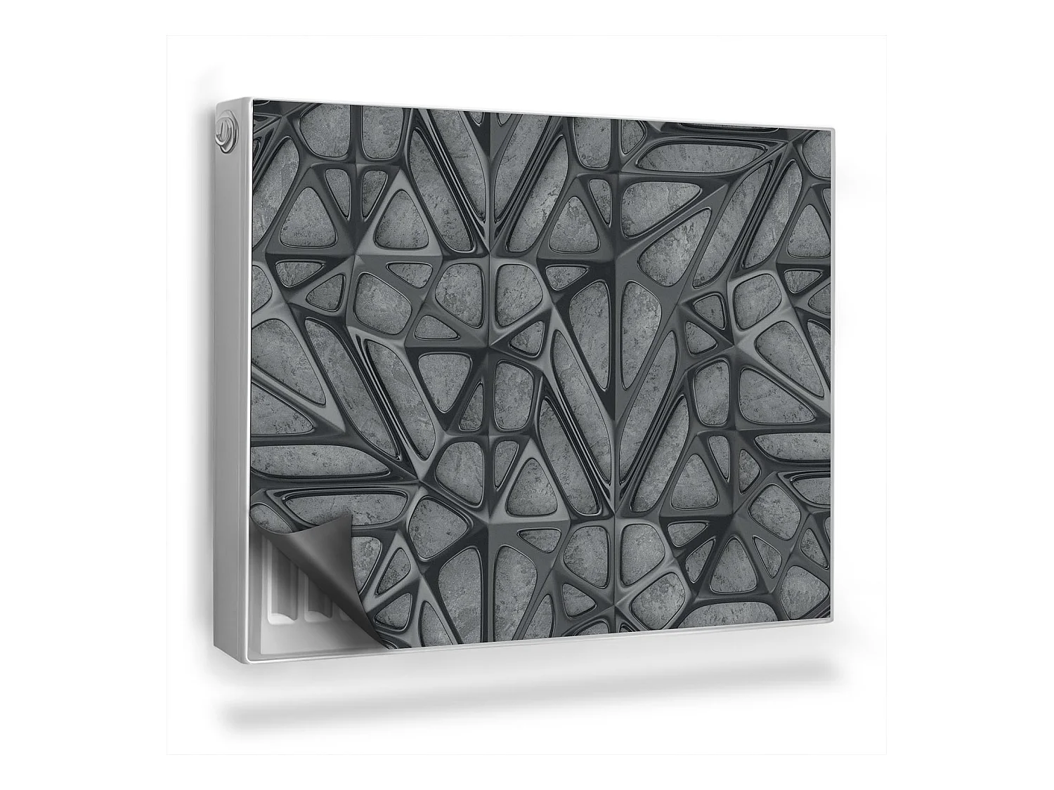 Tapis magnétique pour radiateur - Abstraction métallique - 80x60 cm
