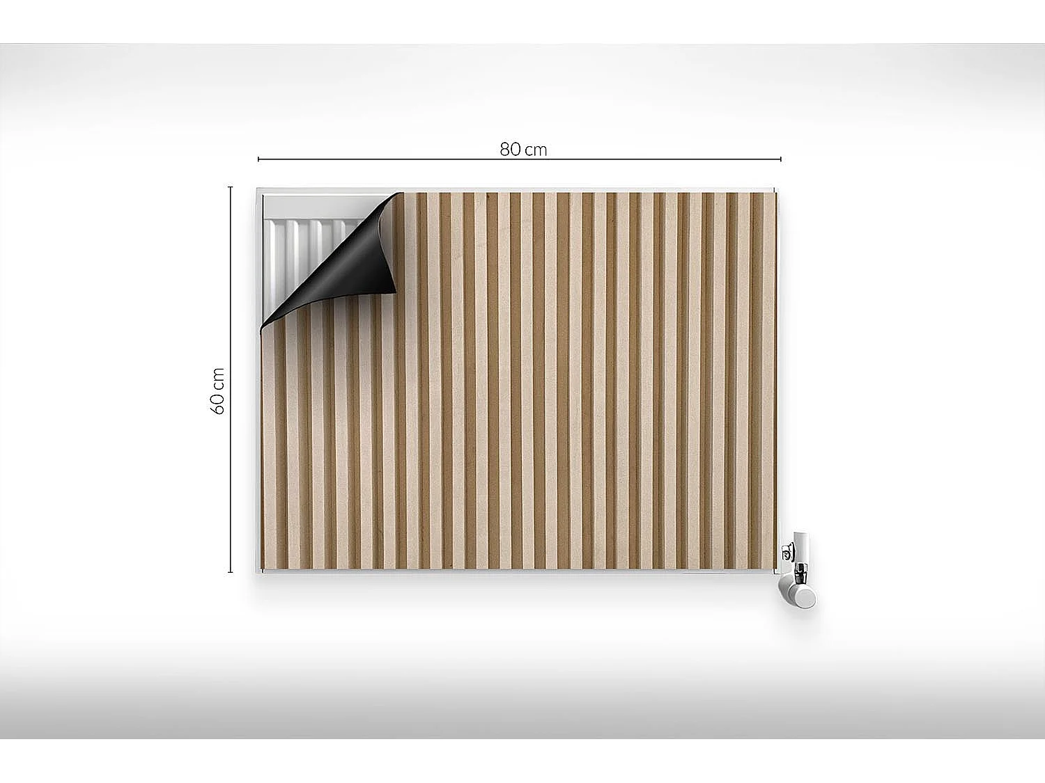 Tappeto magnetico per termosifone - Doghe verticali - 80x60 cm