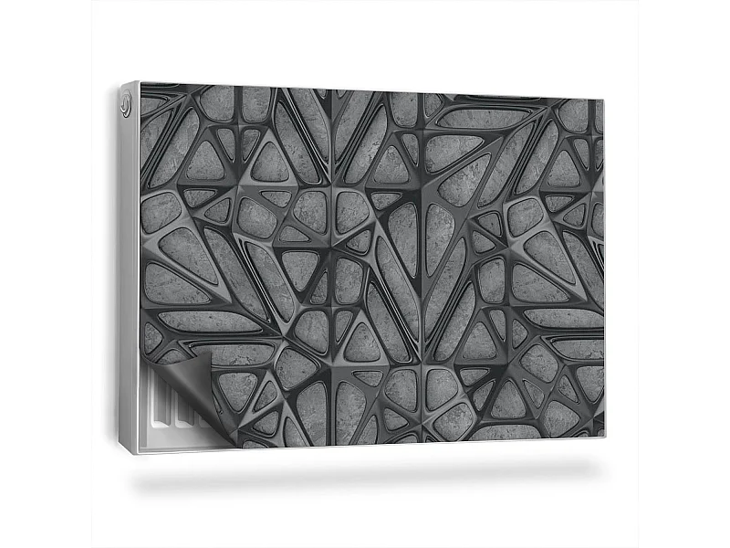 Magnetische Matte für Heizkörper - Metallische Abstraktion - 90x60 cm