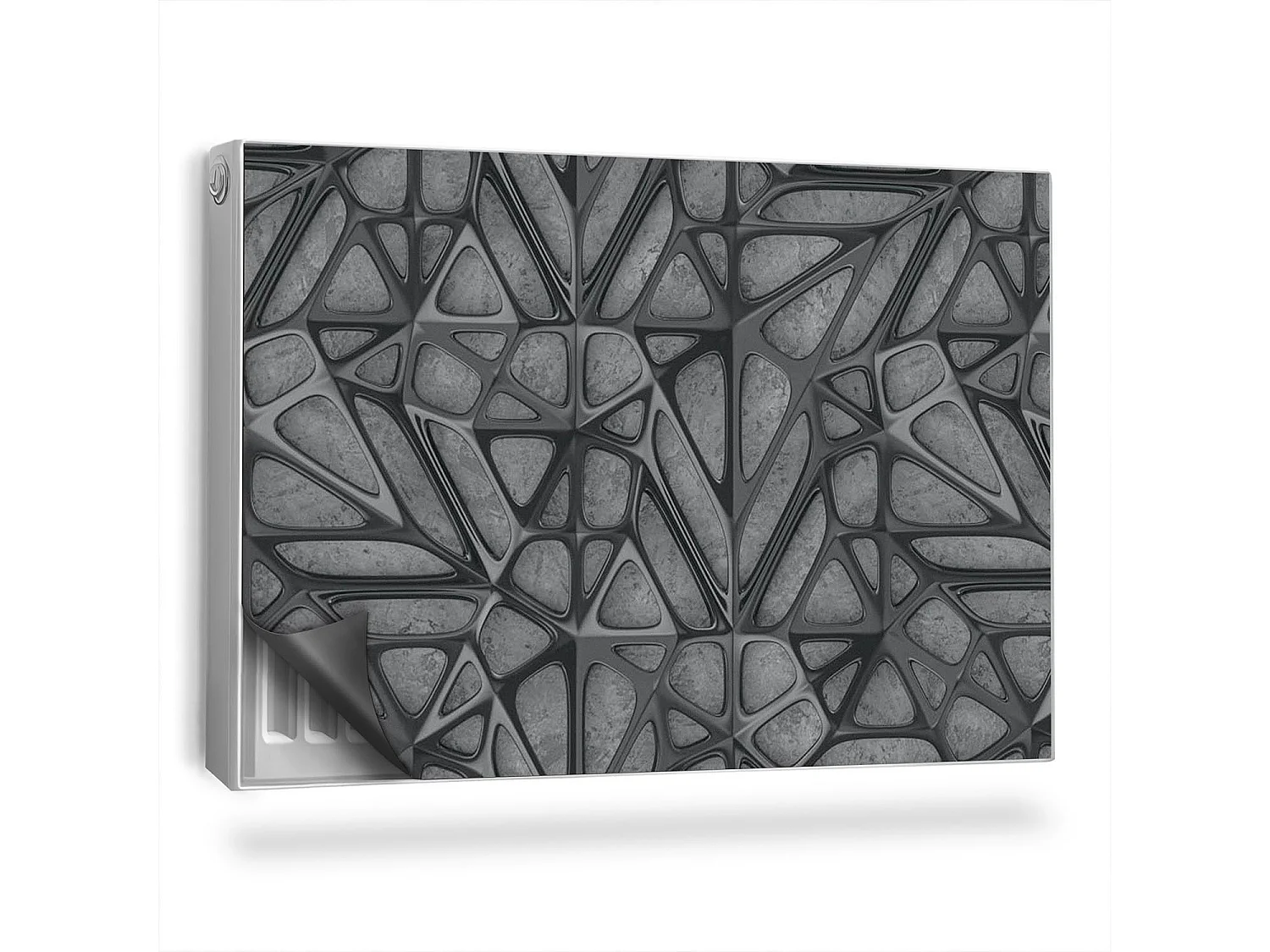 Tapis magnétique pour radiateur - Abstraction métallique - 90x60 cm