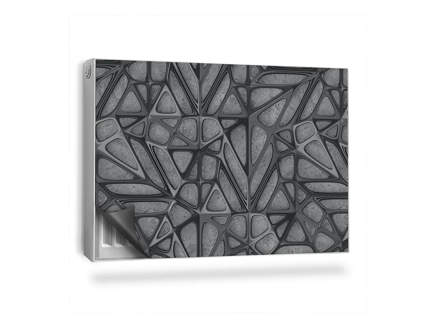 Tapis magnétique pour radiateur - Abstraction métallique - 90x60 cm