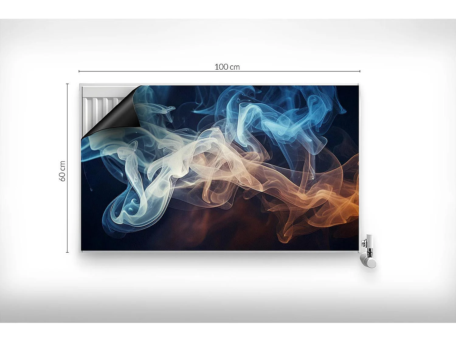 Tappeto magnetico per termosifone - Fumo colorato - 100x60 cm