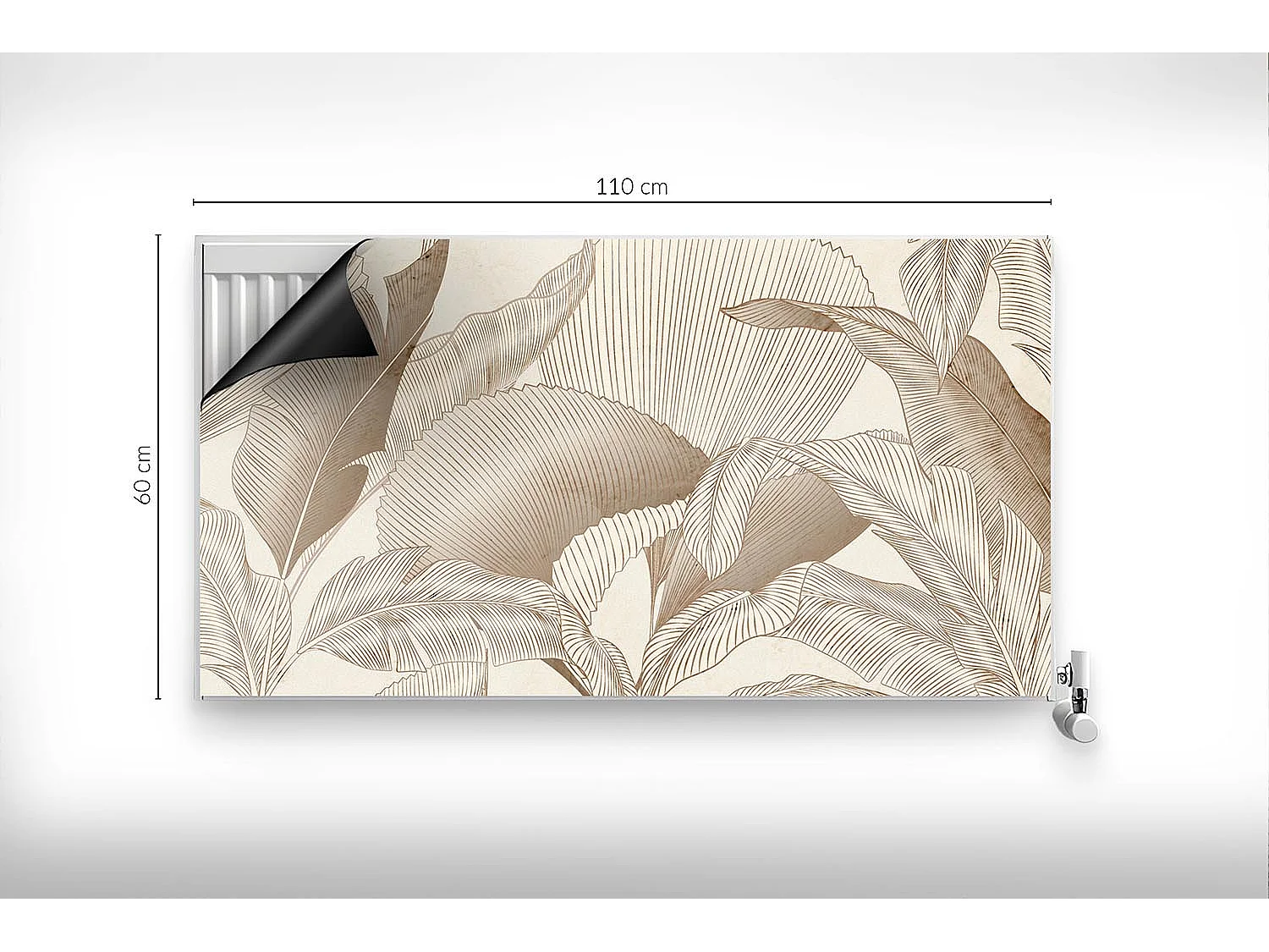 Magnetische mat voor radiator - Bladpatronen - 110x60 cm