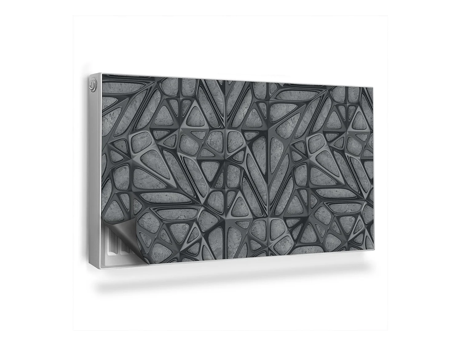 Tapis magnétique pour radiateur - Abstraction métallique - 110x60 cm