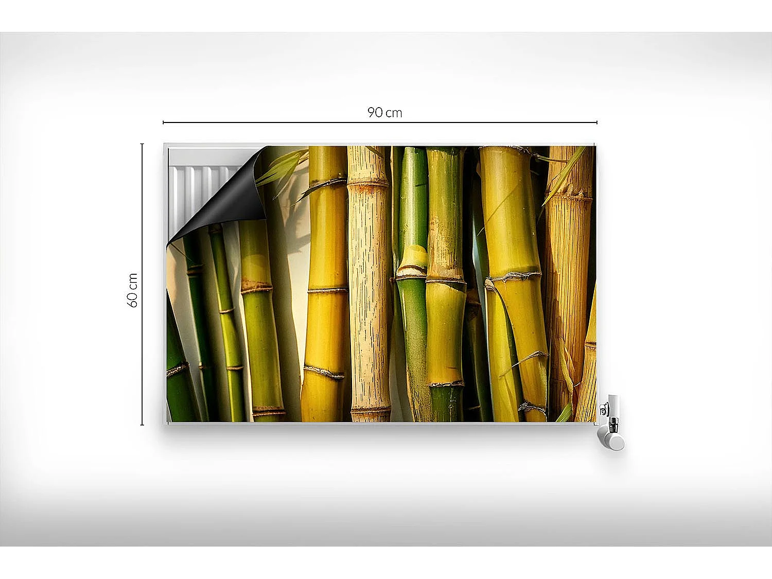 Magnetische Matte für Heizkörper - Bambusstängel - 90x60 cm