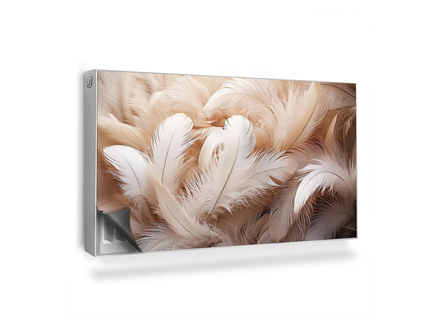 Tapis magnétique pour radiateur - Plumes brillantes - 110x60 cm