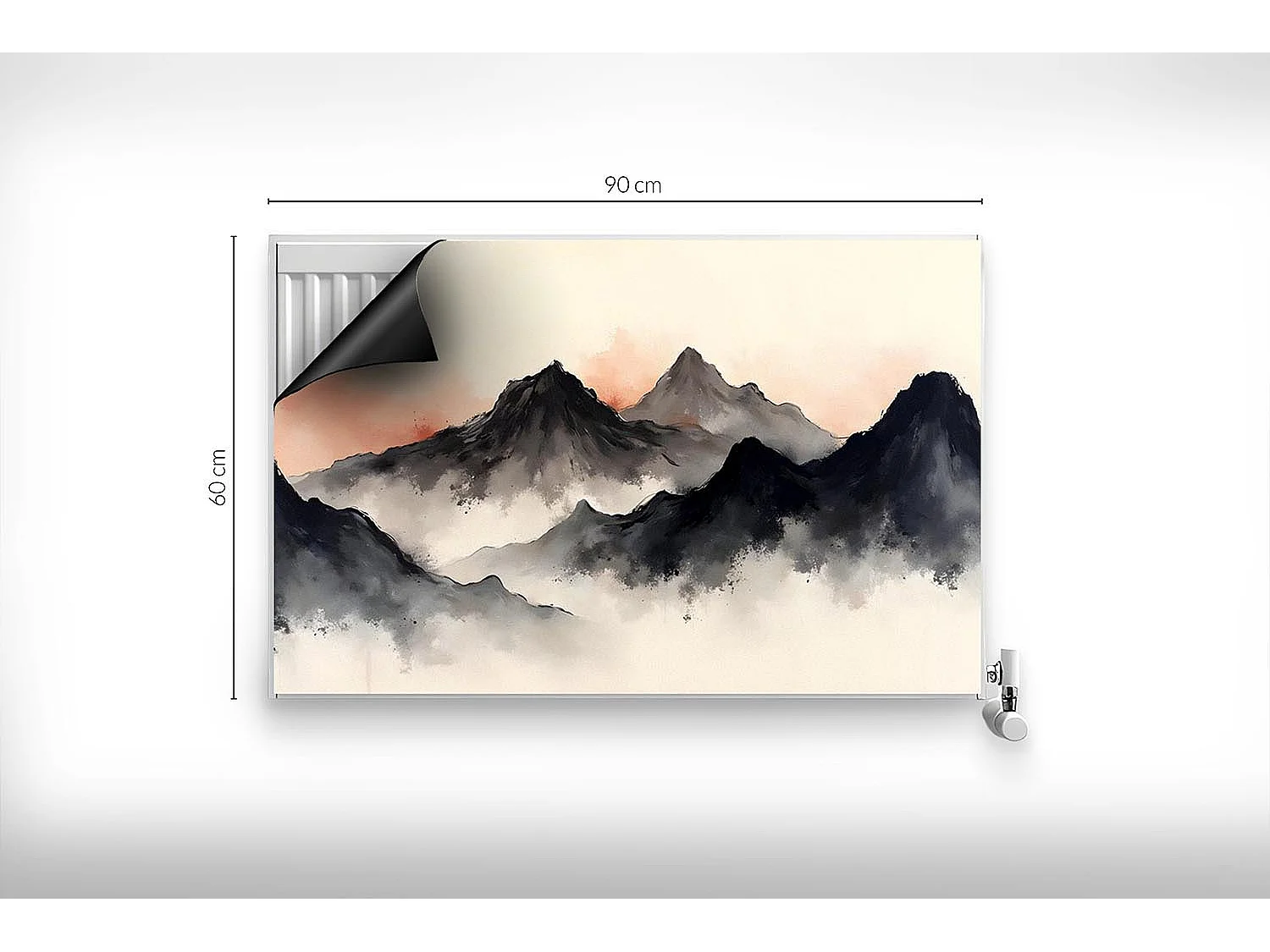 Magnetische Matte für Heizkörper - Japanische Steine - 90x60 cm