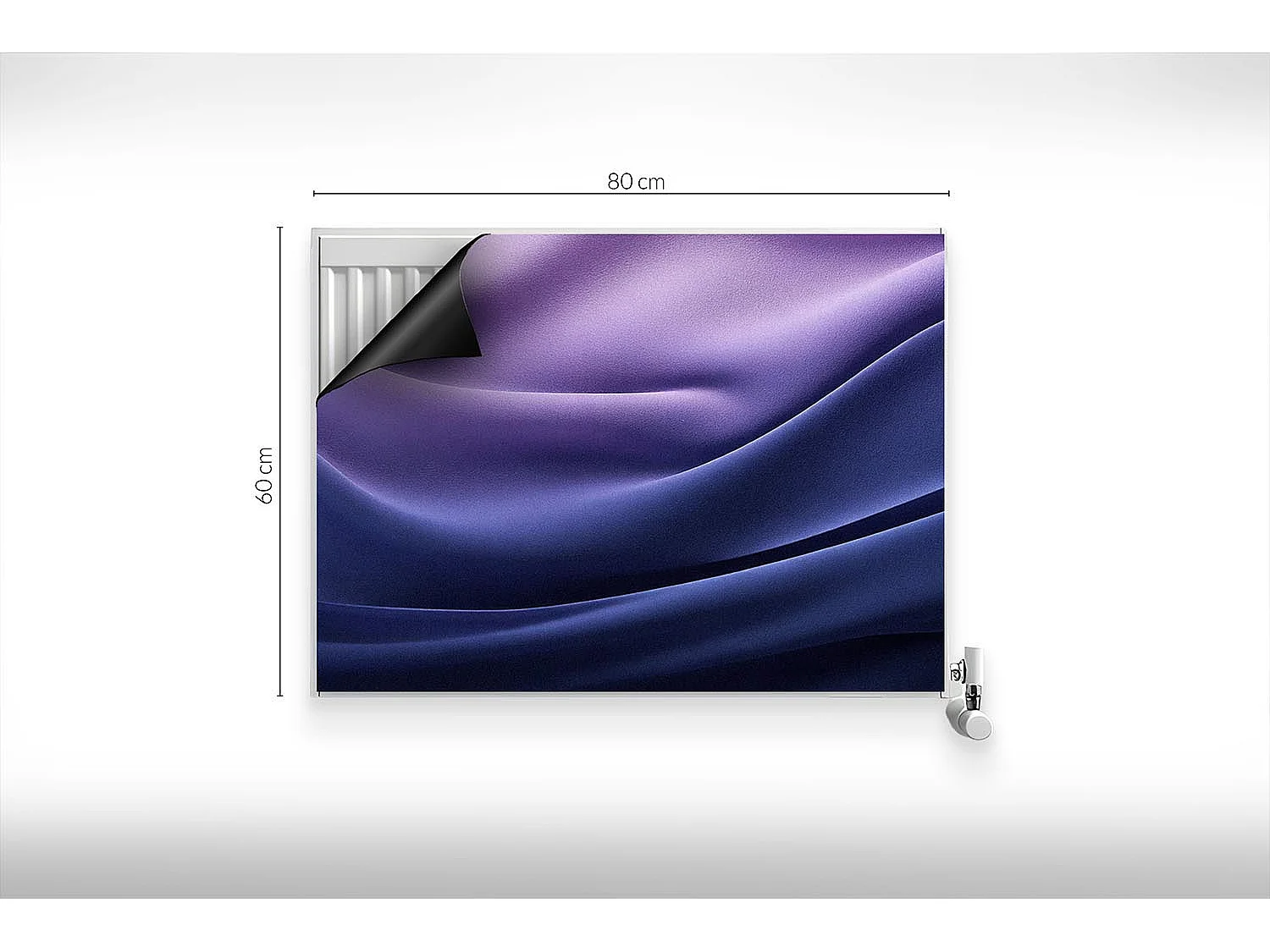 Tapis magnétique pour radiateur - Dégradé satiné - 80x60 cm