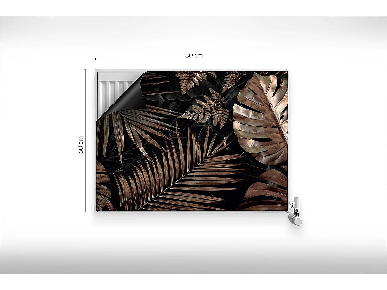 Magnetische mat voor radiator - Gouden bladeren - 80x60 cm