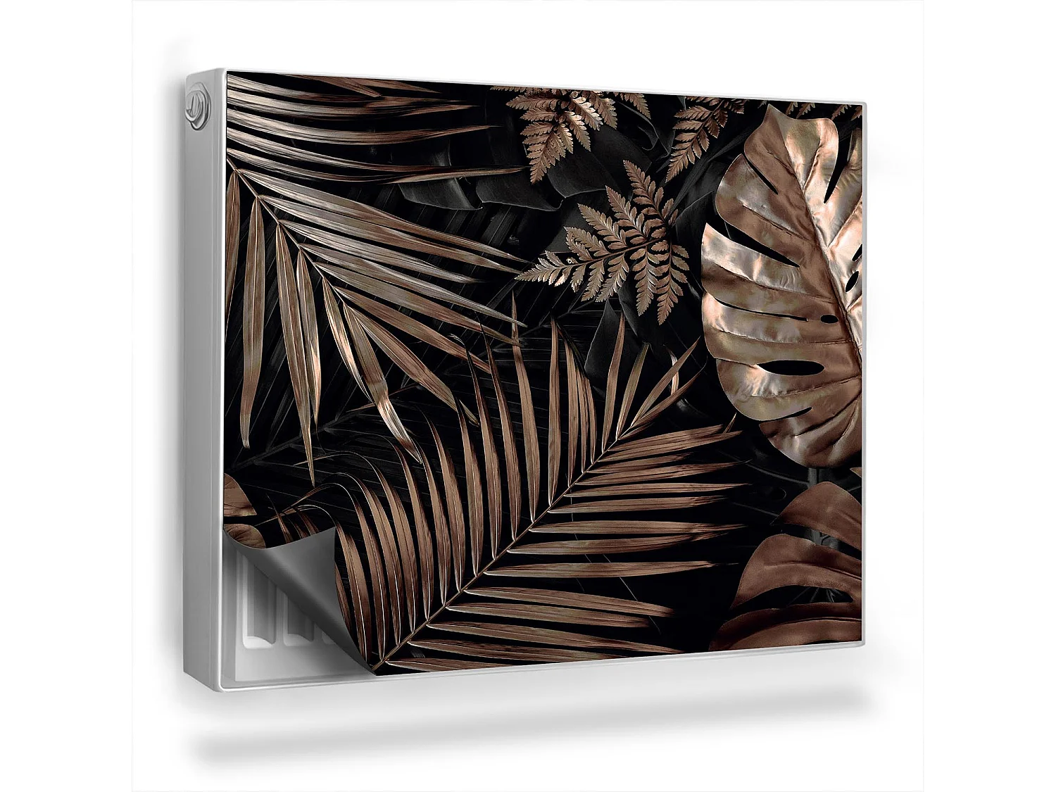 Tapis magnétique pour radiateur - Feuilles dorées - 80x60 cm