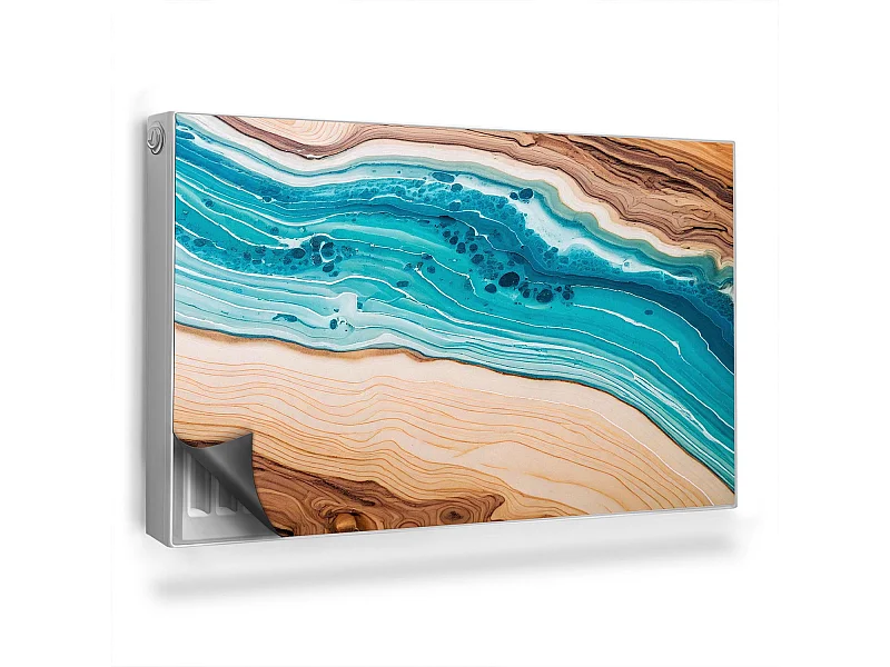 Tappeto magnetico per termosifone - Resina blu - 100x60 cm