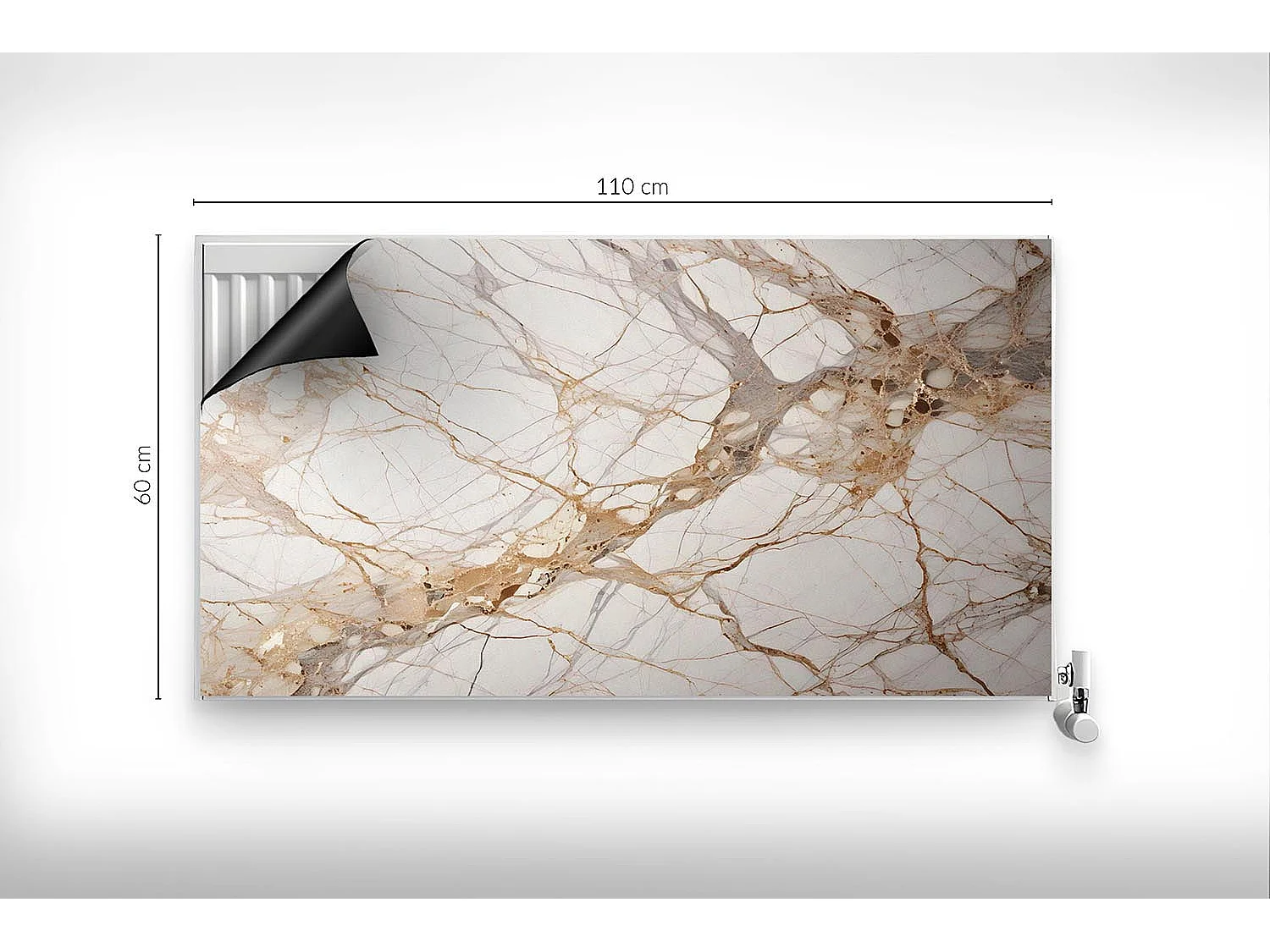 Magnetische Matte für Heizkörper - Marmor - 110x60 cm