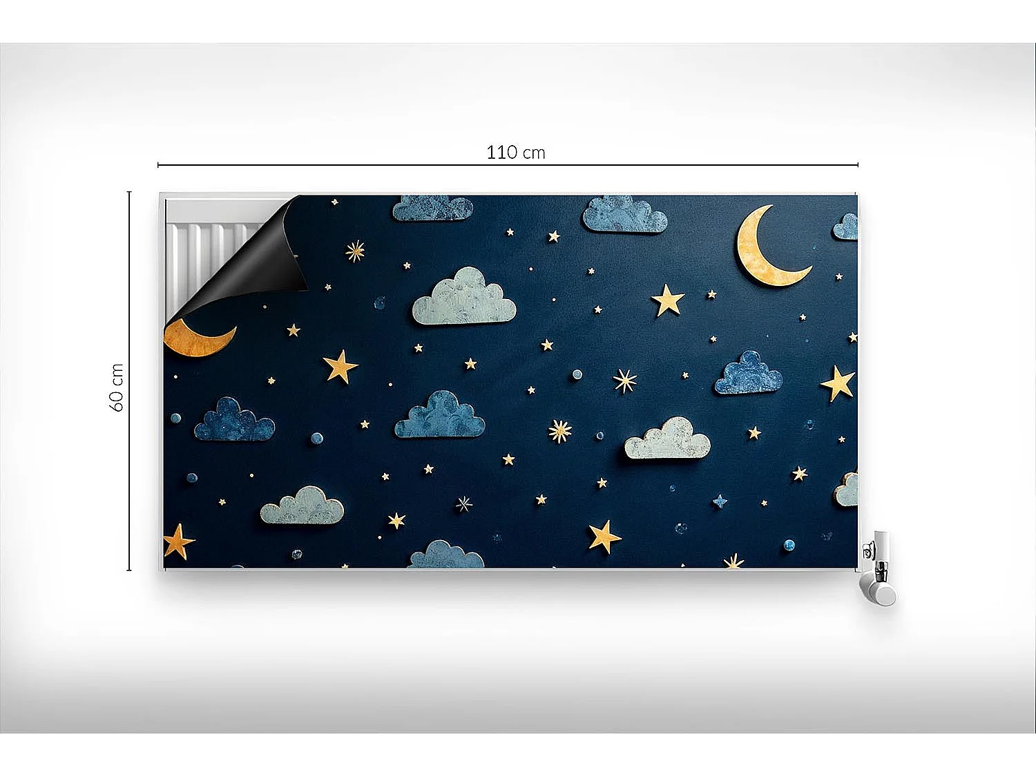 Tapis magnétique pour radiateur - Ciel nocturne - 110x60 cm