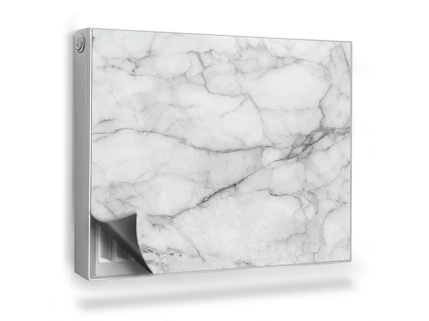 Tapis magnétique pour radiateur - Marbre fissuré - 80x60 cm