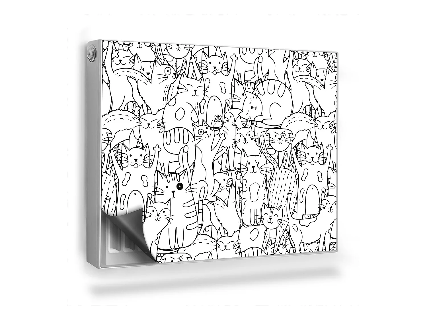 Magnetische mat voor radiator - Komische katten - 80x60 cm