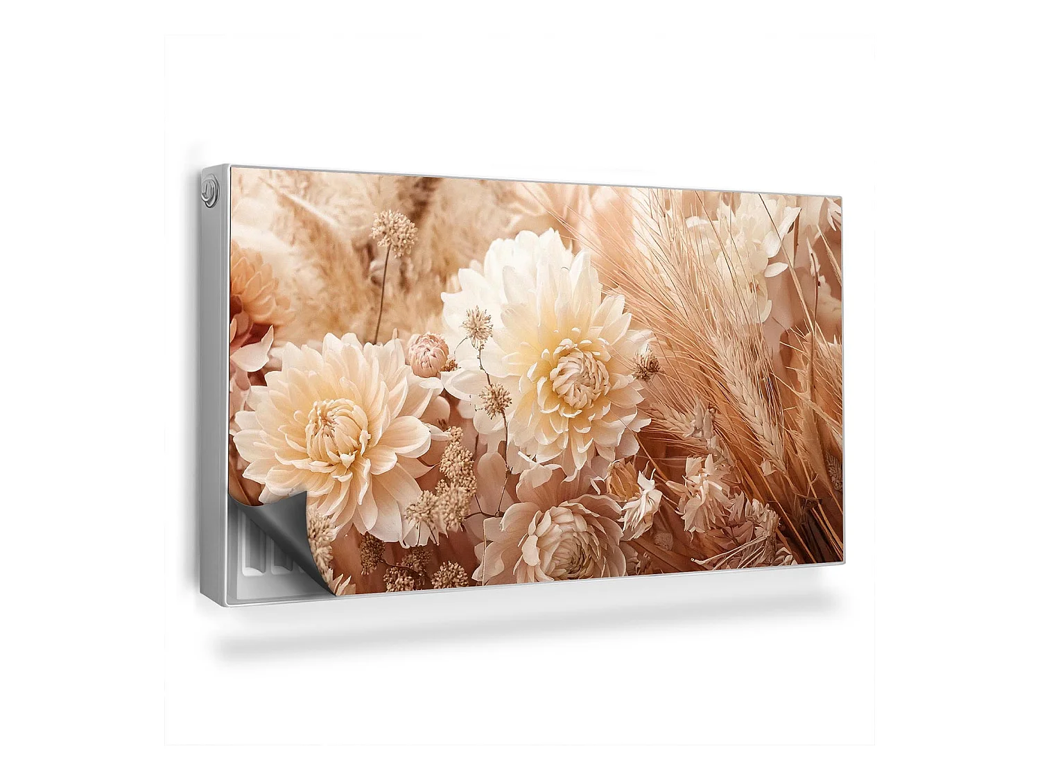 Tapis magnétique pour radiateur - Fleurs bohèmes - 110x60 cm