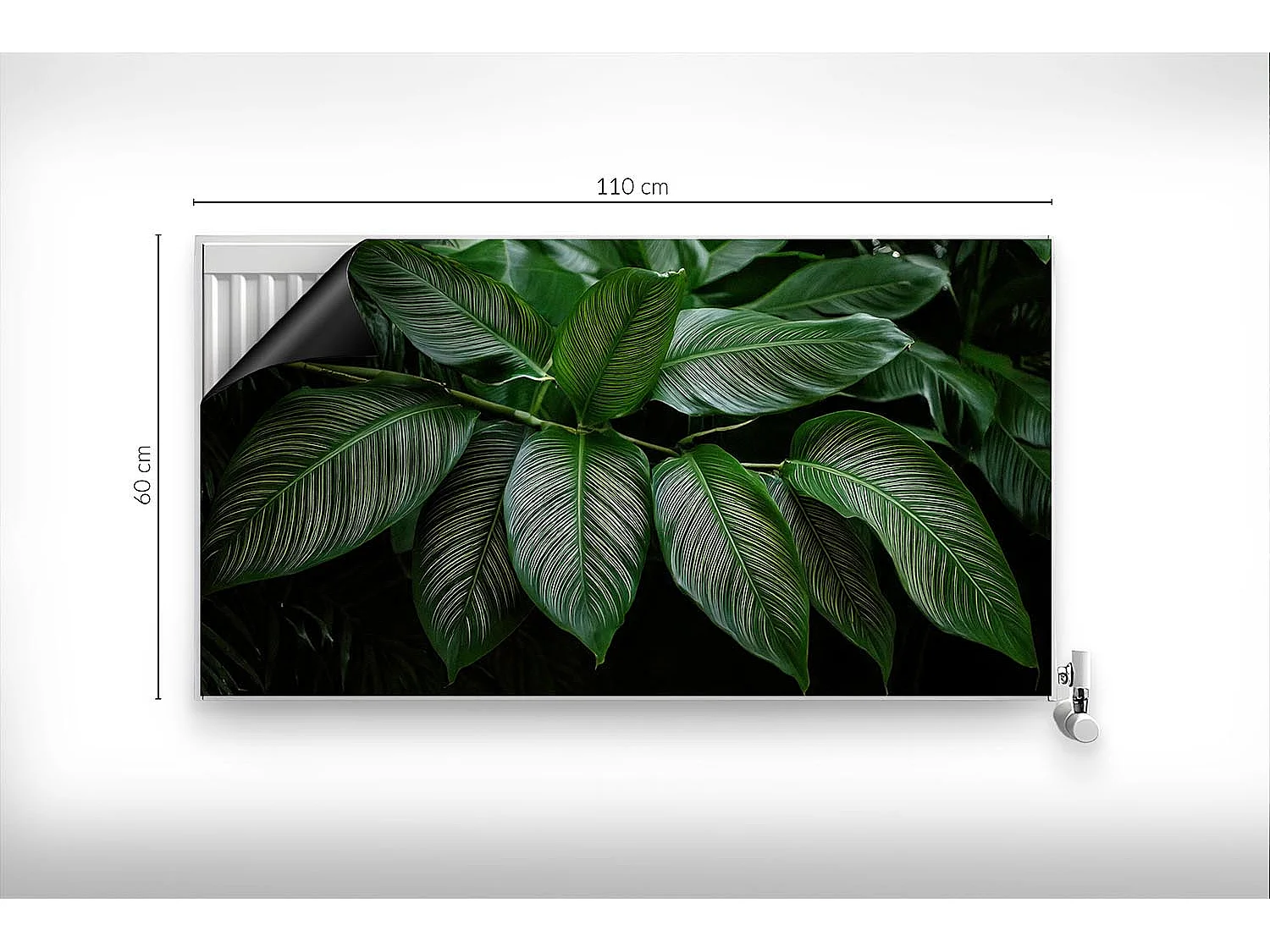 Tapis magnétique pour radiateur - Branche tropicale - 110x60 cm