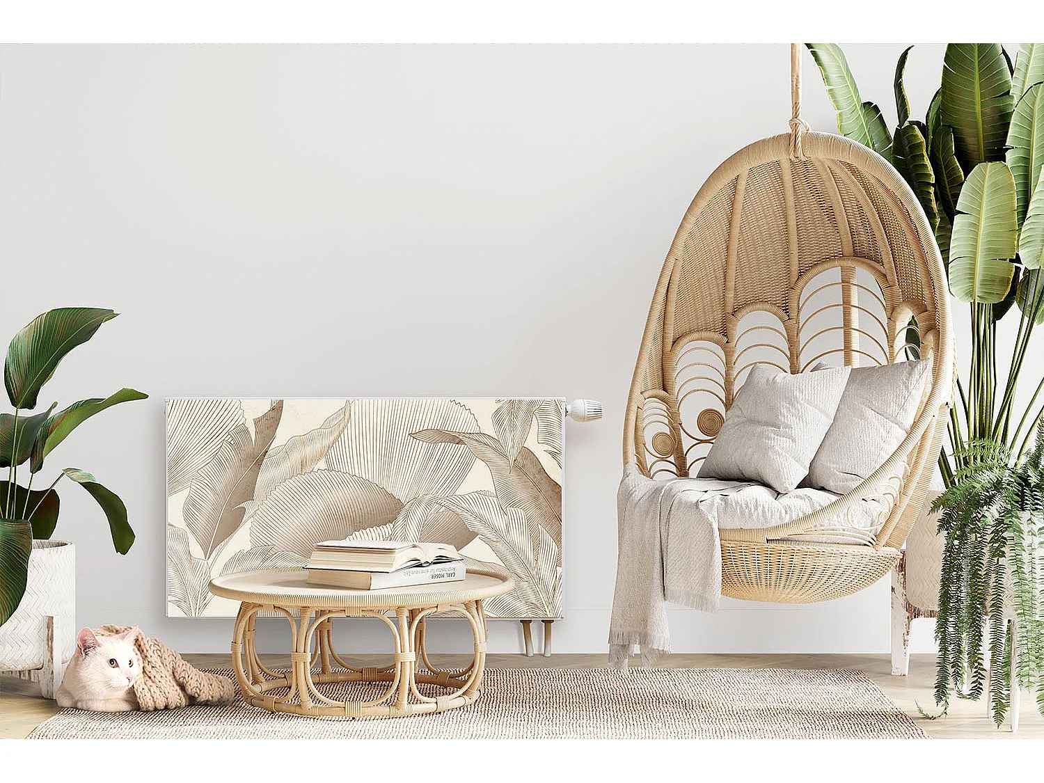 Tapete magnético para radiador - Modelos de hojas - 80x60 cm