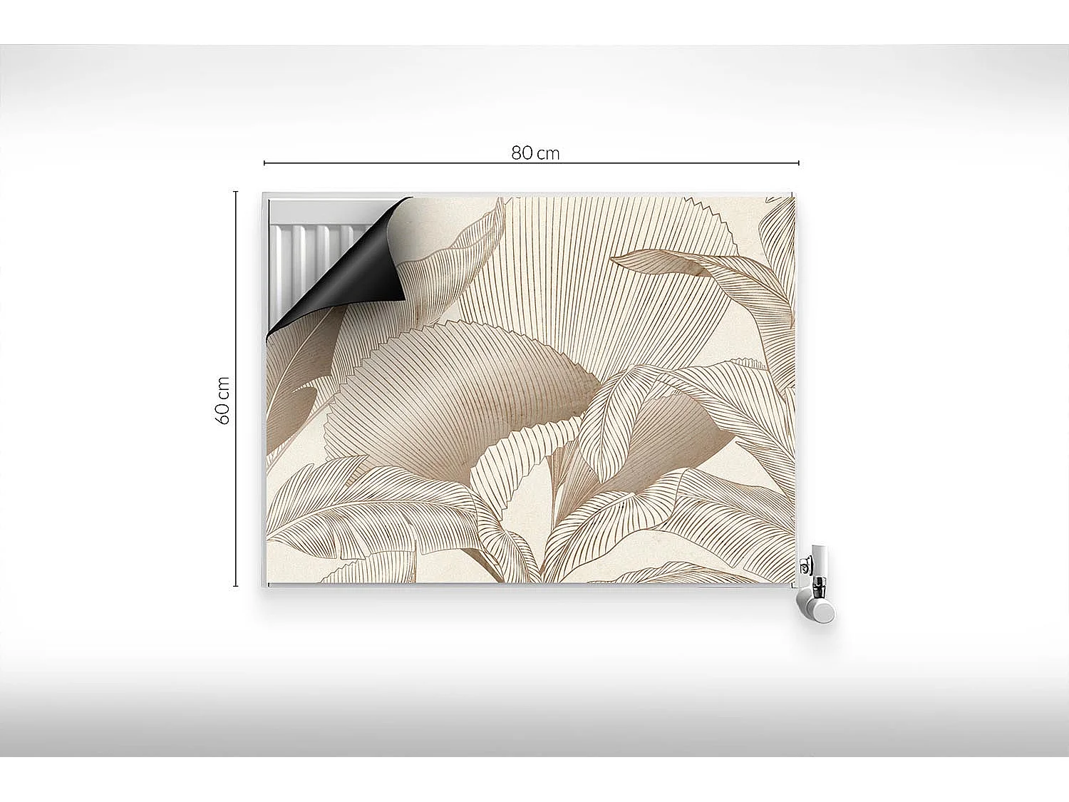 Tapete magnético para radiador - Modelos de hojas - 80x60 cm