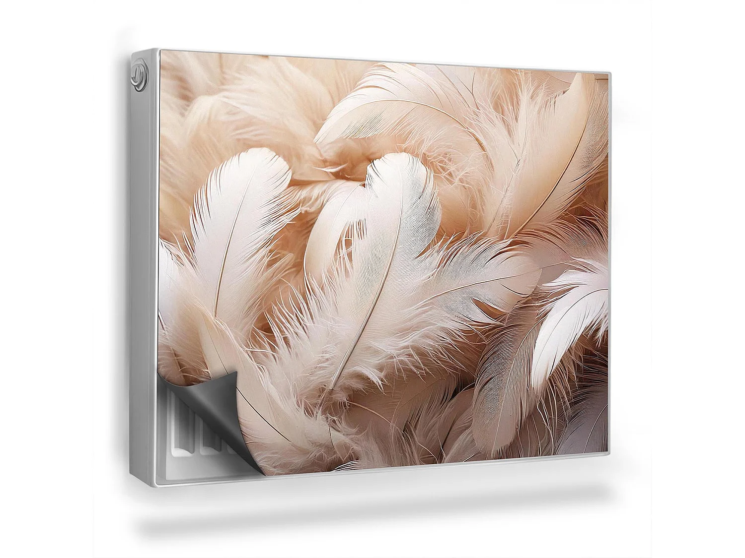 Magnetische Matte für Heizkörper - Glänzende Federn - 80x60 cm