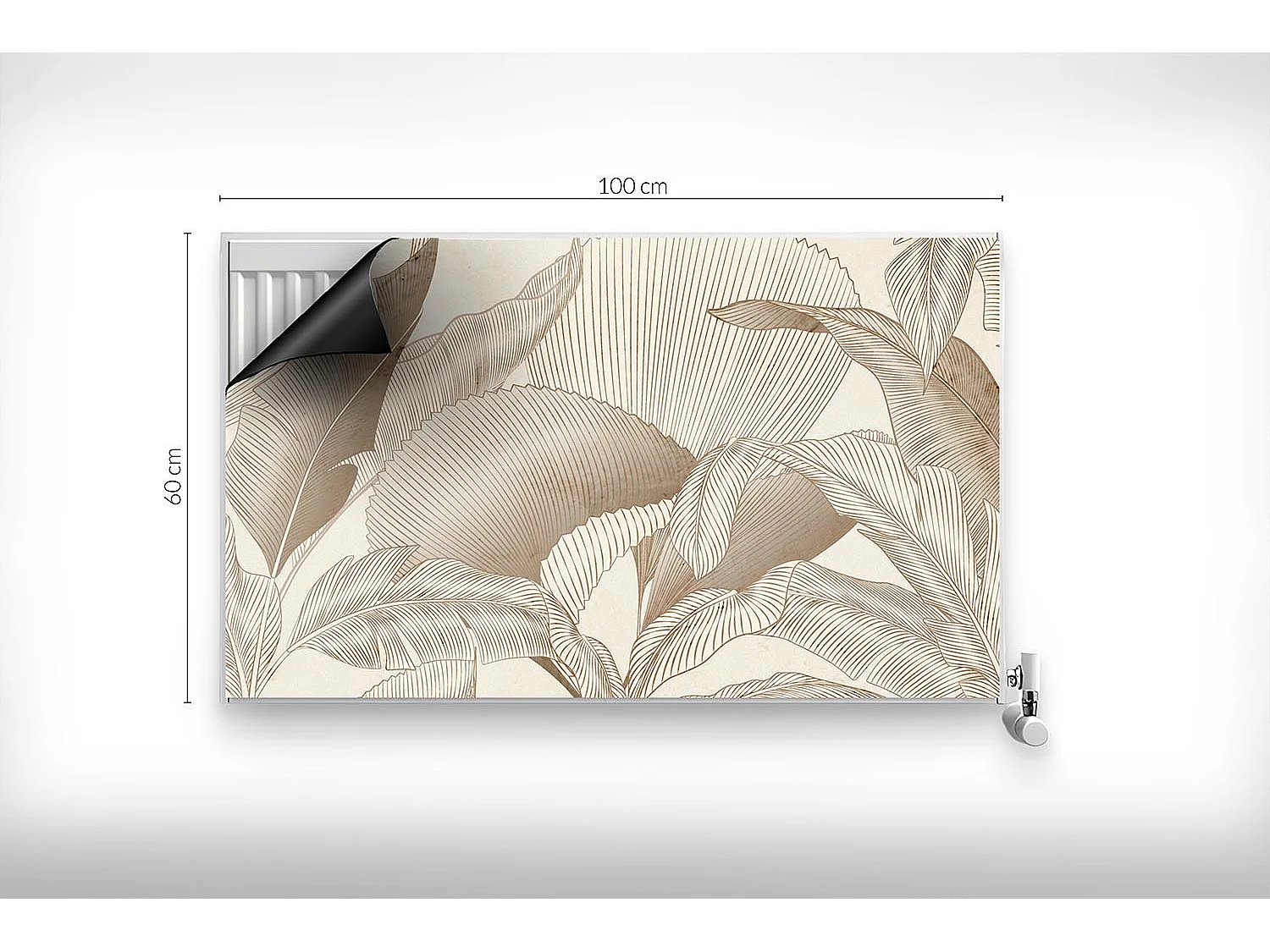 Magnetische Matte für Heizkörper - Blattmuster - 100x60 cm