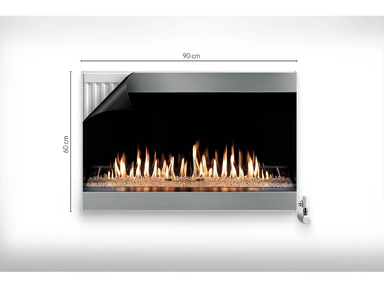 Tapete magnético para radiador - Chimenea - 90x60 cm