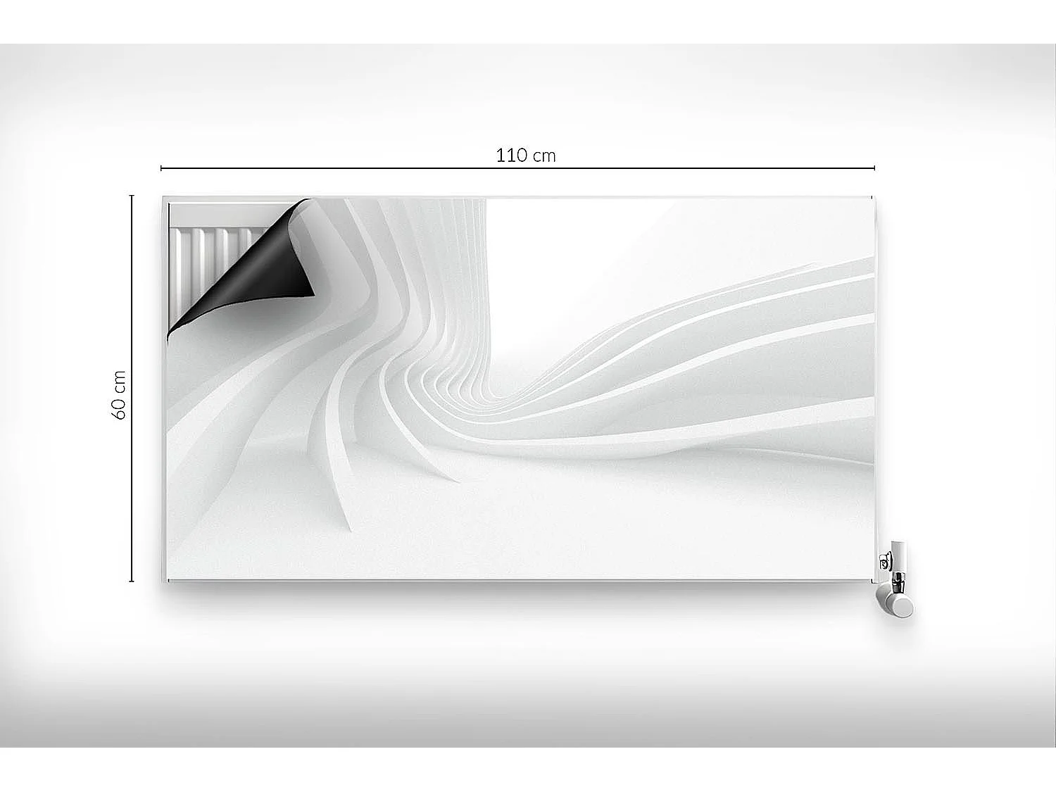 Magnetische Matte für Heizkörper - Geometrische Wellen - 110x60 cm